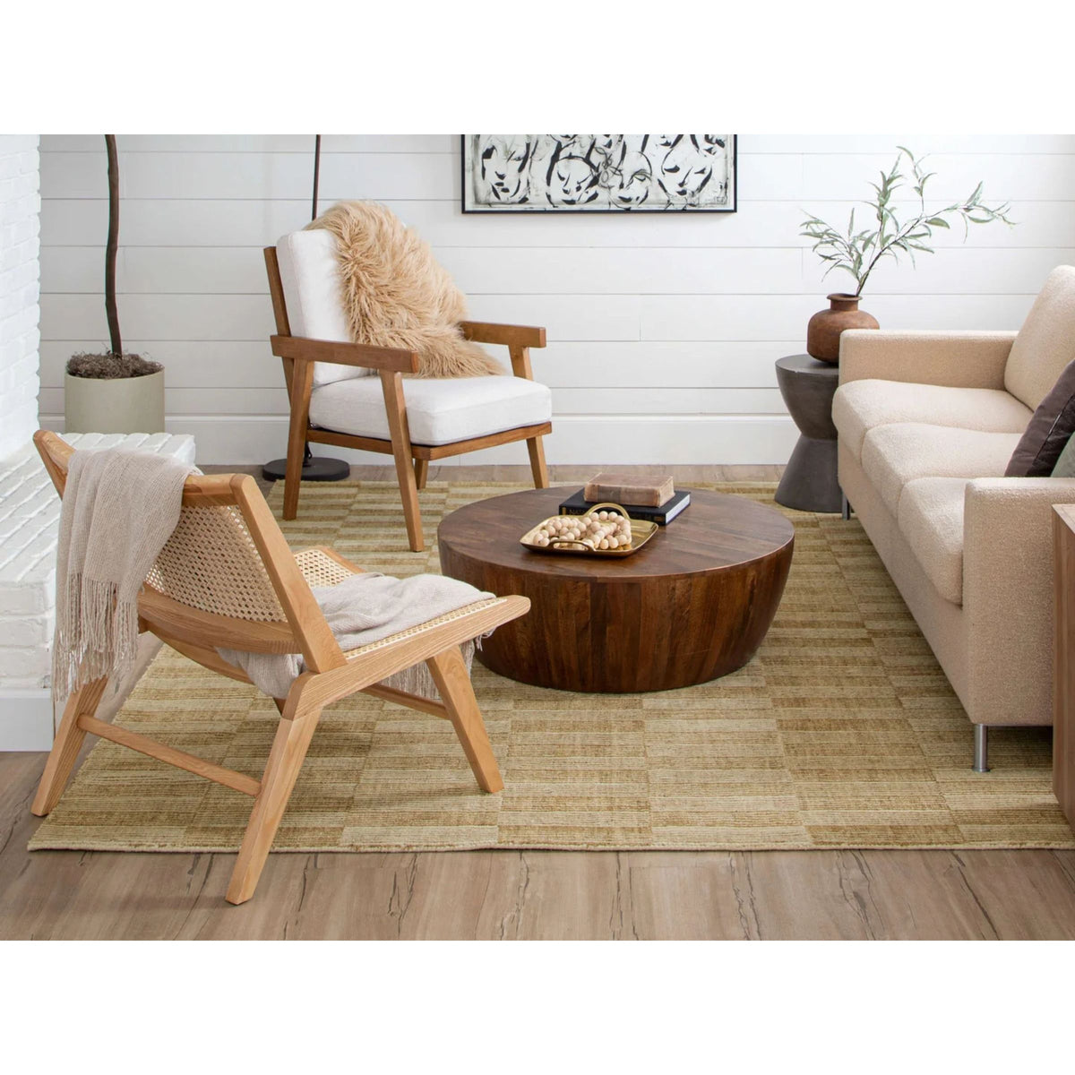 Broken Stripe Flint Area Rug