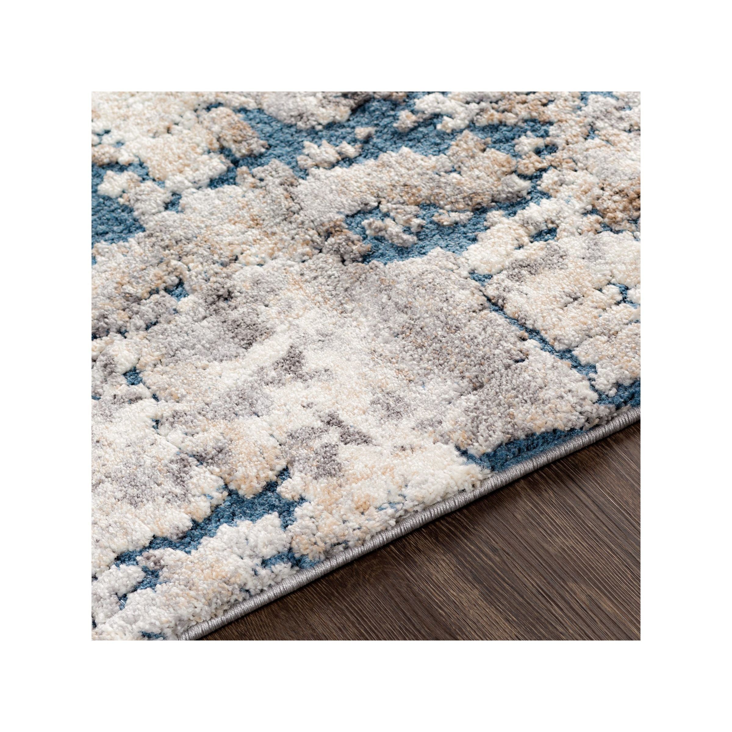 Tuscany Tan/Grey/Blue Area Rug