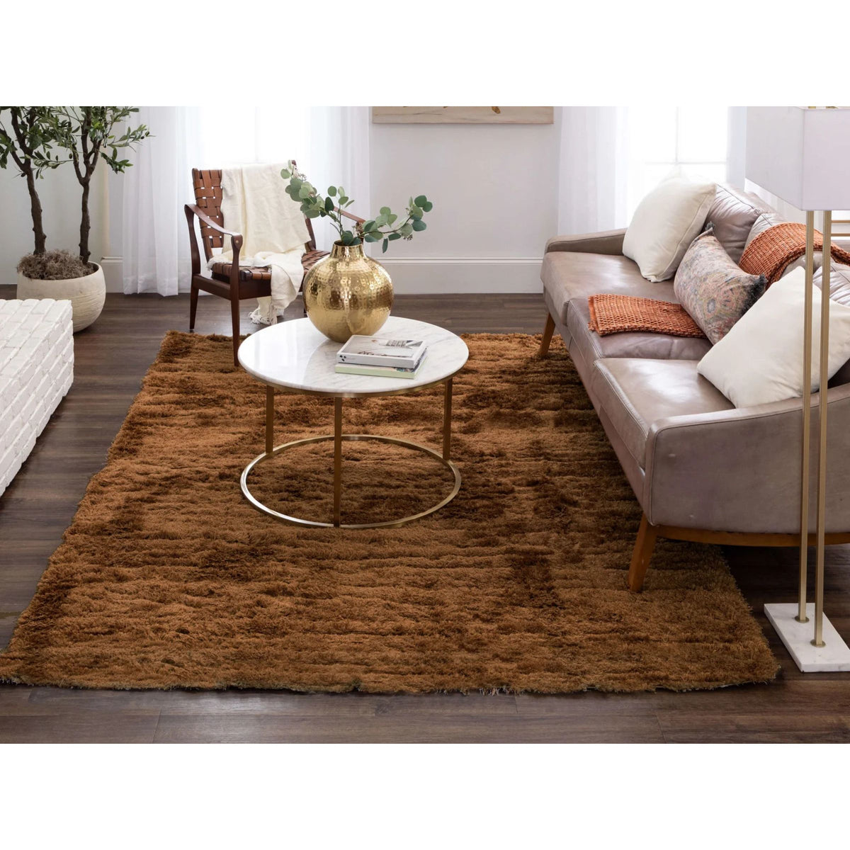 Billow Shag Rust Area Rug