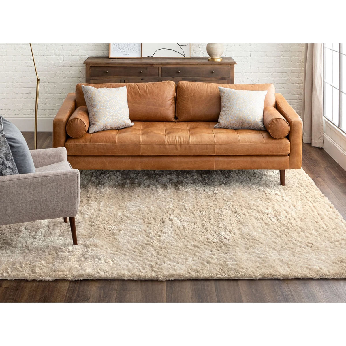 Billow Shag Cream Area Rug