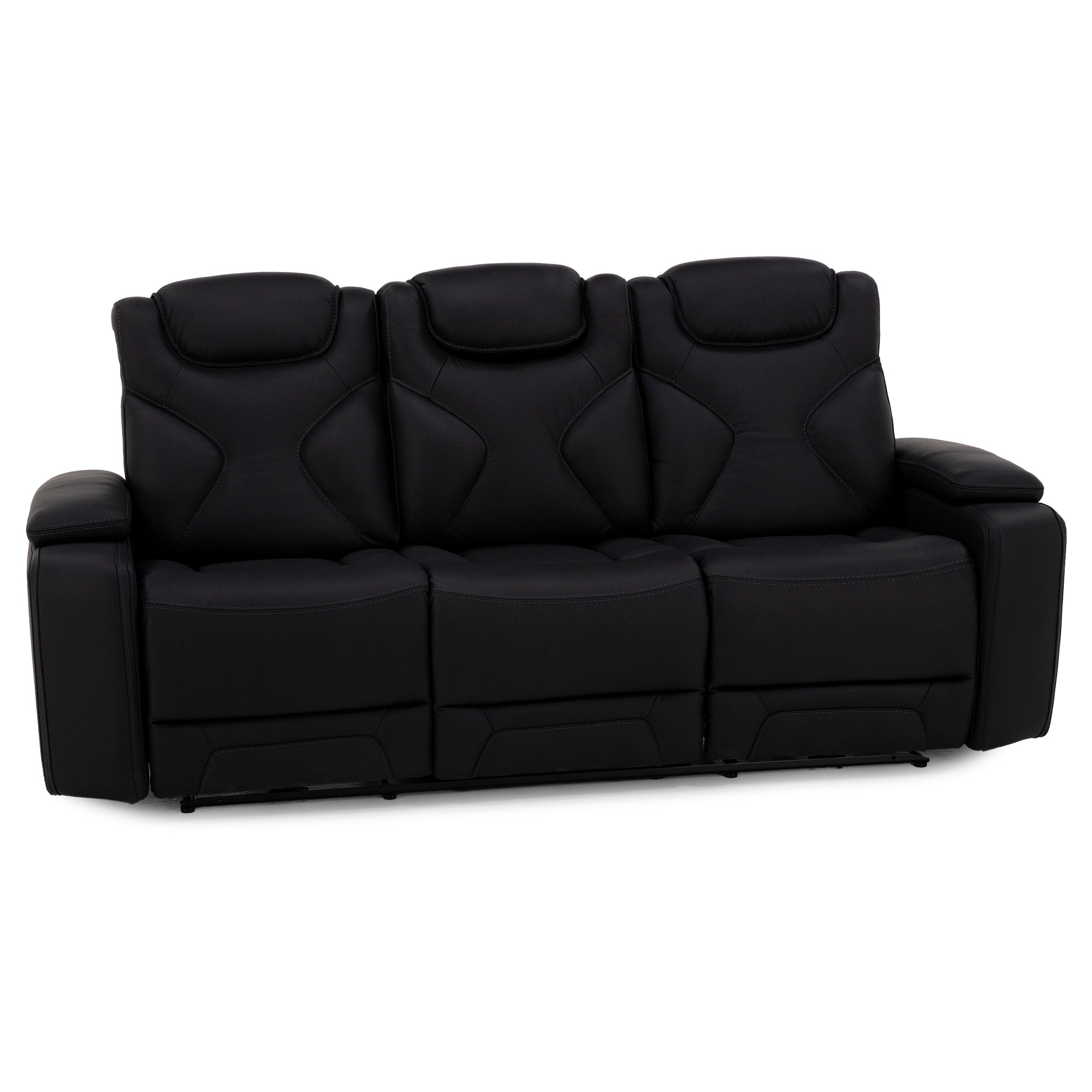 Jet Set Leather Power Headrest Zero Gravity Reclining Sofa With Power Drop Down Table