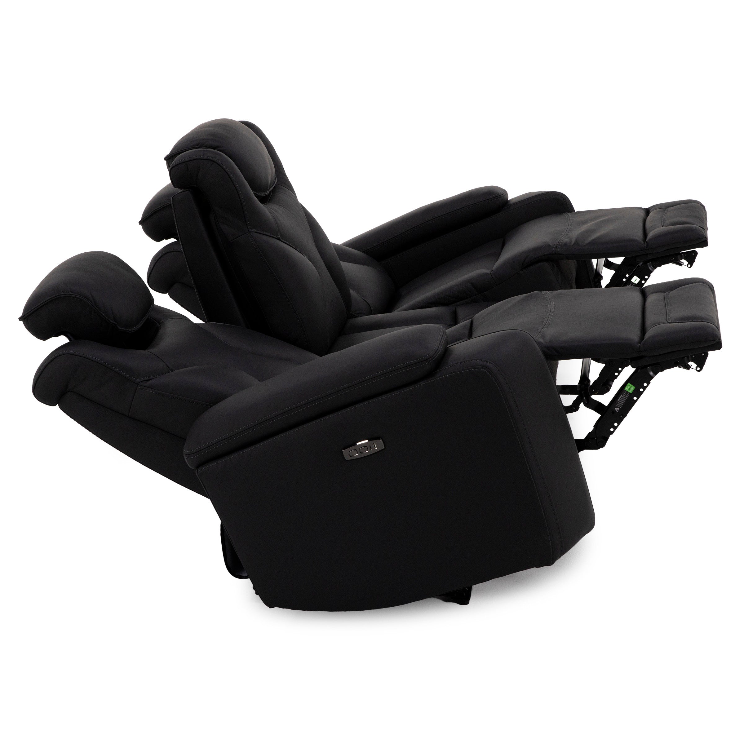 Jet Set Leather Power Headrest Zero Gravity Reclining Sofa With Power Drop Down Table