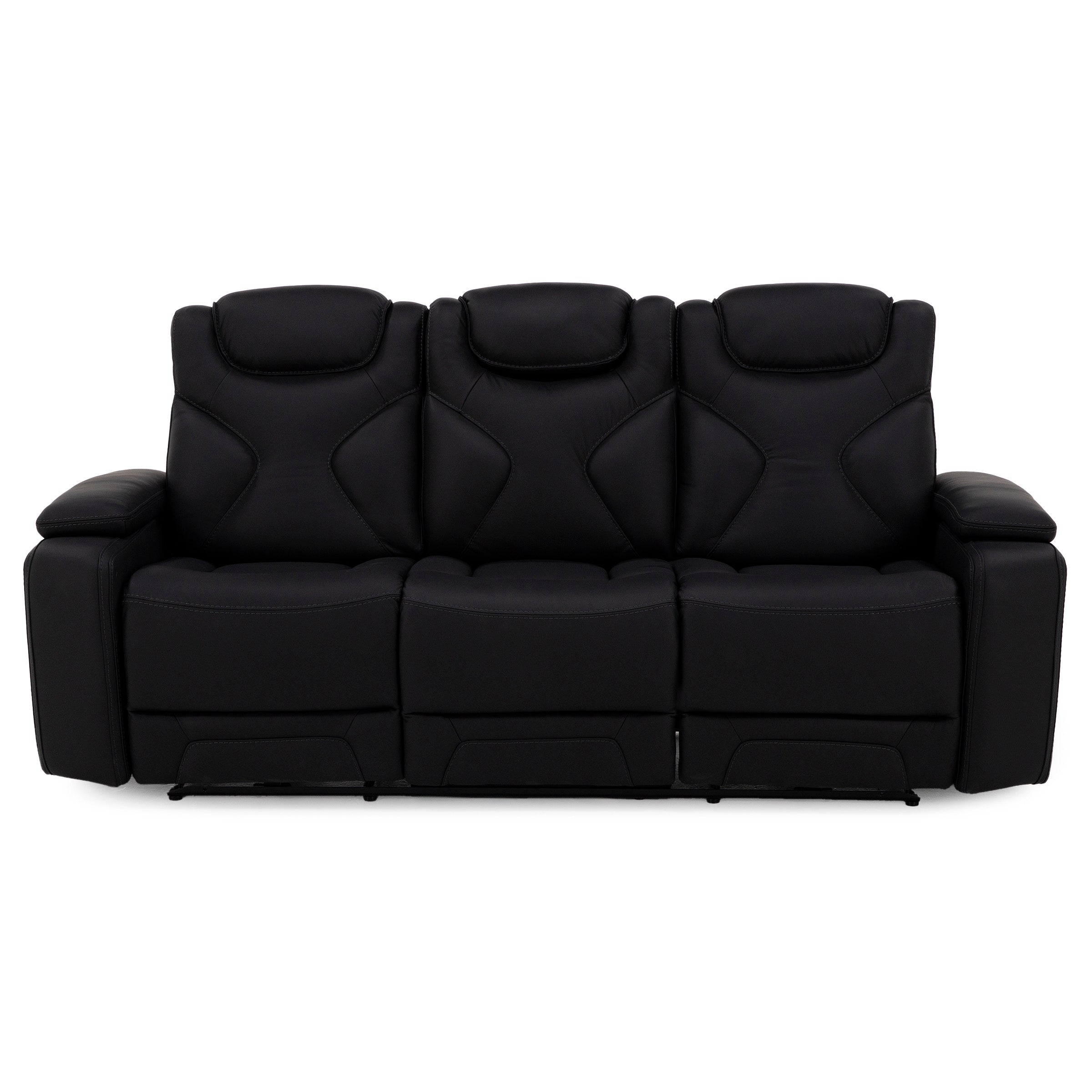 Jet Set Leather Power Headrest Zero Gravity Reclining Sofa With Power Drop Down Table