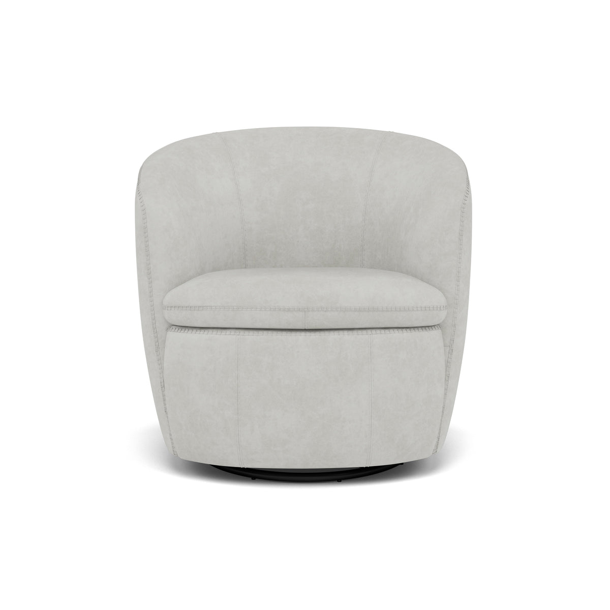 Ronan Leather Swivel Accent Chair