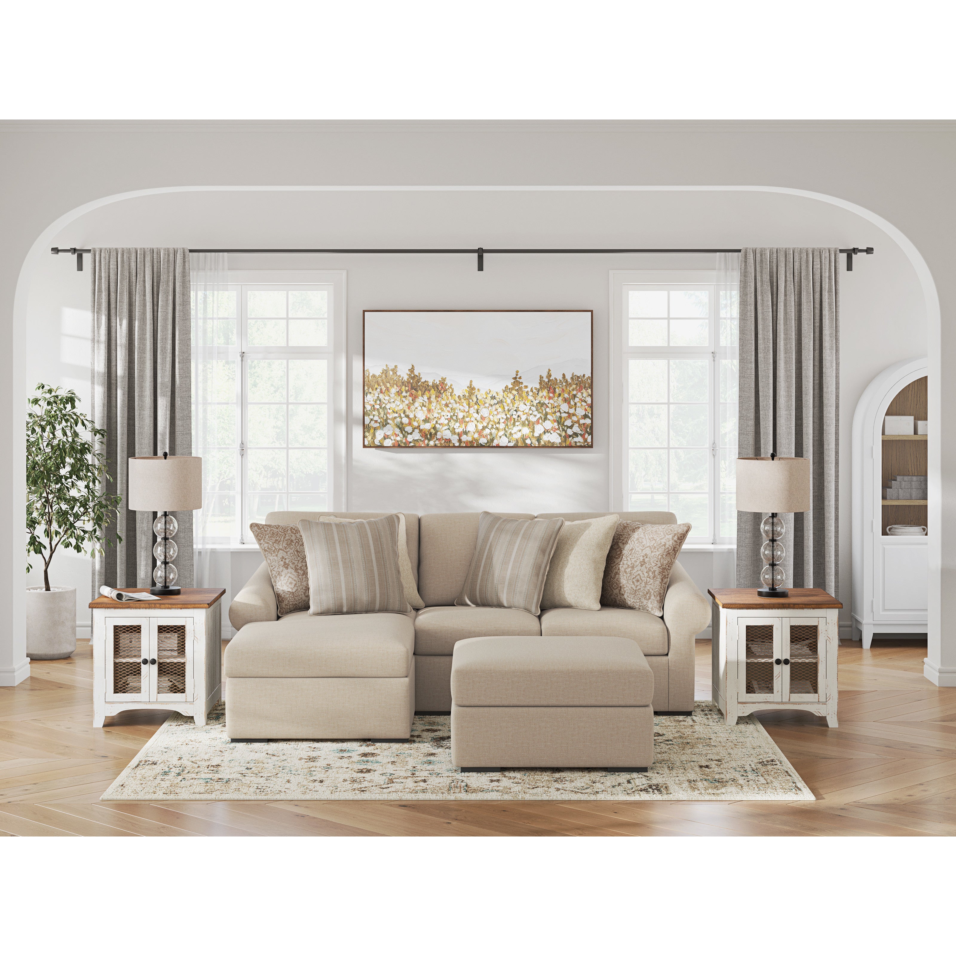Mae 2-Pc. Chaise Sofa With Next-Gen Nuvella Performance Fabric