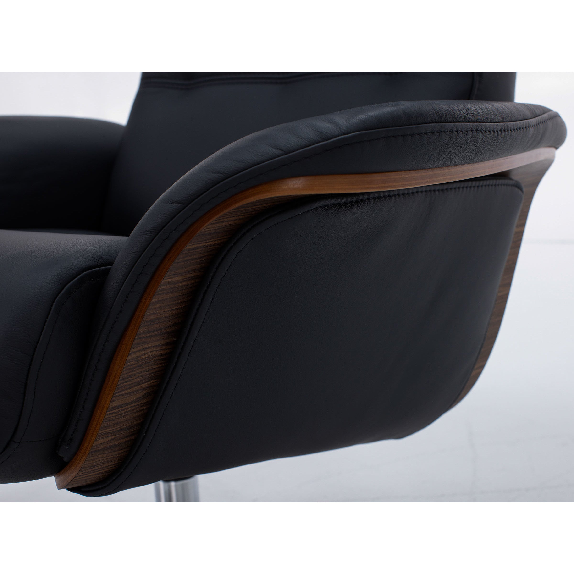 Sydney Leather Swivel Chair And Ottoman Set