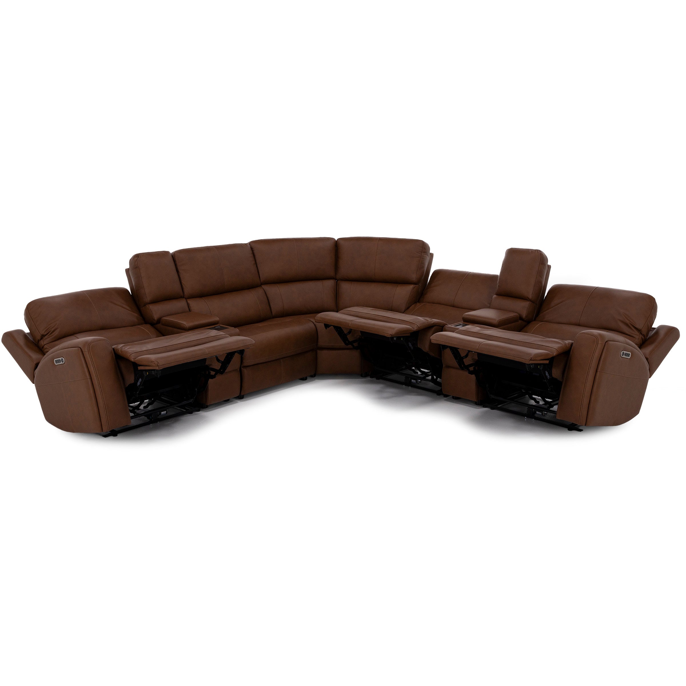 Flexsteel Landon 7-Pc. Leather Fully Loaded Zero Gravity Reclining Modular