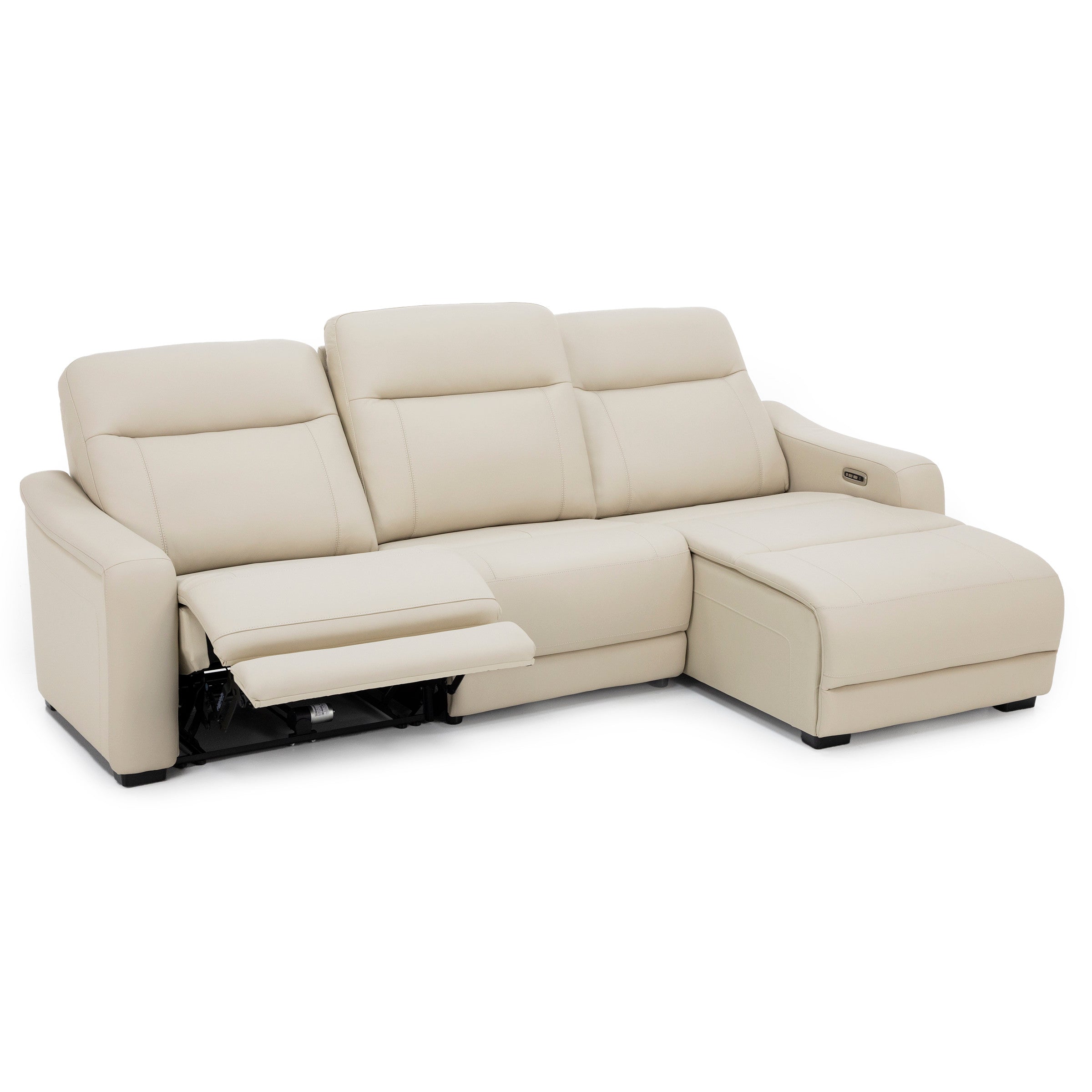 Drew & Jonathan Home Newport 3-Pc. Leather Power Headrest Zero Gravity Reclining Chaise