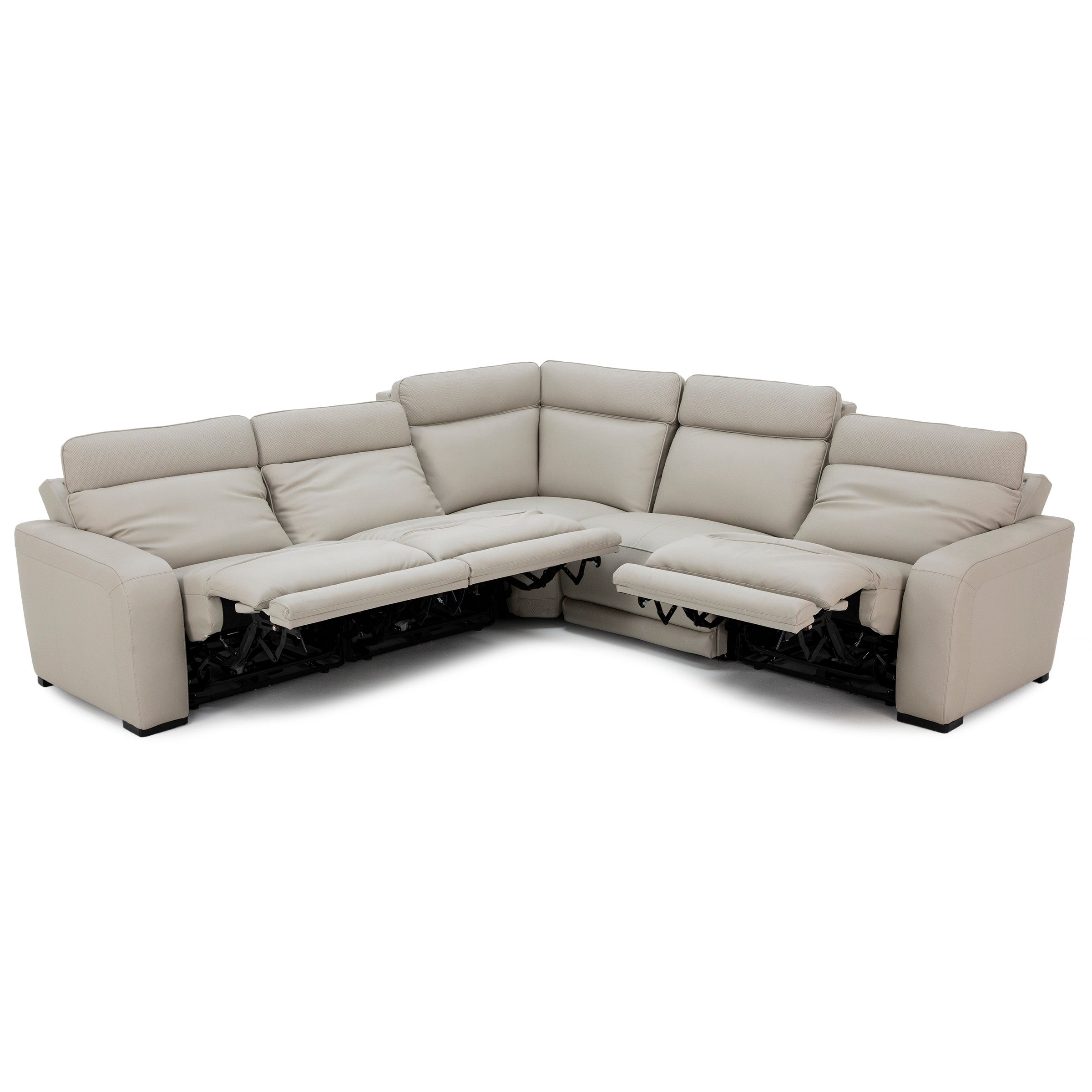 Percy Leather 5-Pc. Fully Loaded Wall Saver Modular With Immersive Audio, Heat And Massage