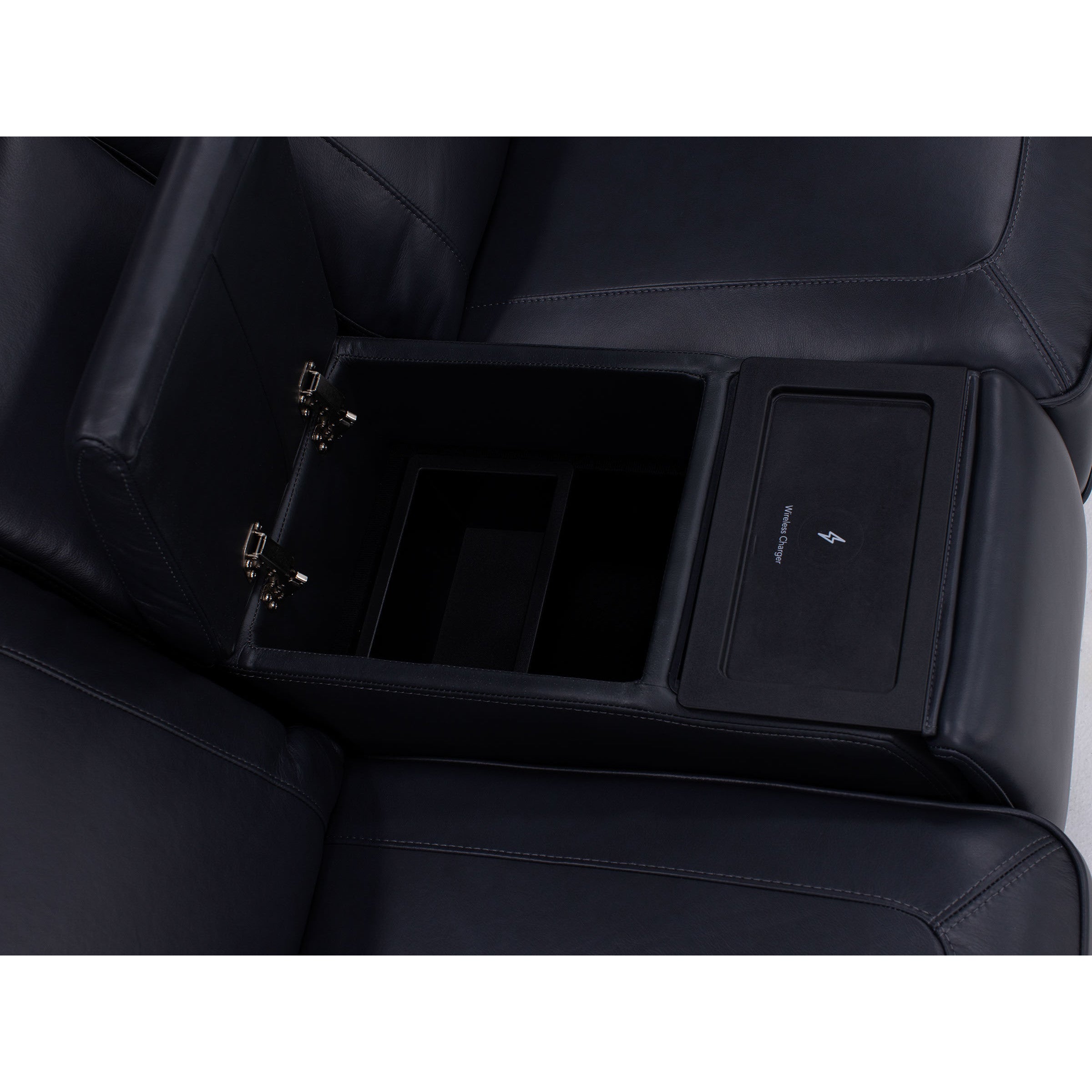 Kinston 6Pc Leather Fully Loaded Zero Gravity Reclining Modular With Heat, Massage & Chargers