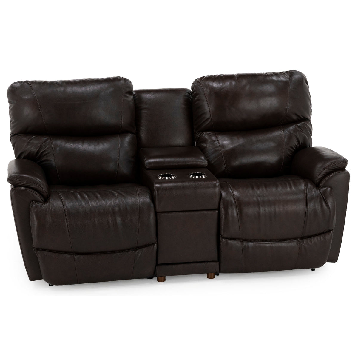 Trouper 3-Pc. Leather Fully Loaded Reclining Console Loveseat With Wireless Remotes