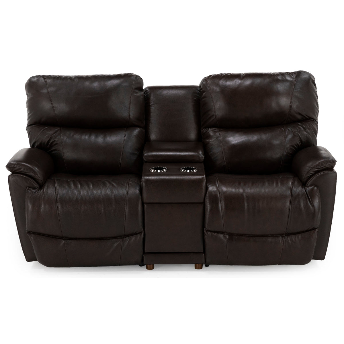 Trouper 3-Pc. Leather Fully Loaded Reclining Console Loveseat With Wireless Remotes