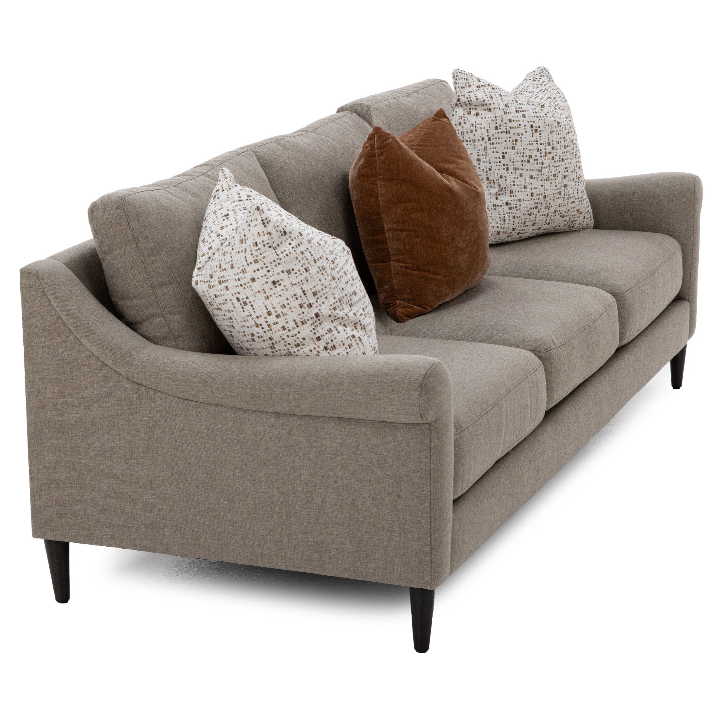 Hertz Sloped Roll Arm Sofa Plus With Three Pillows