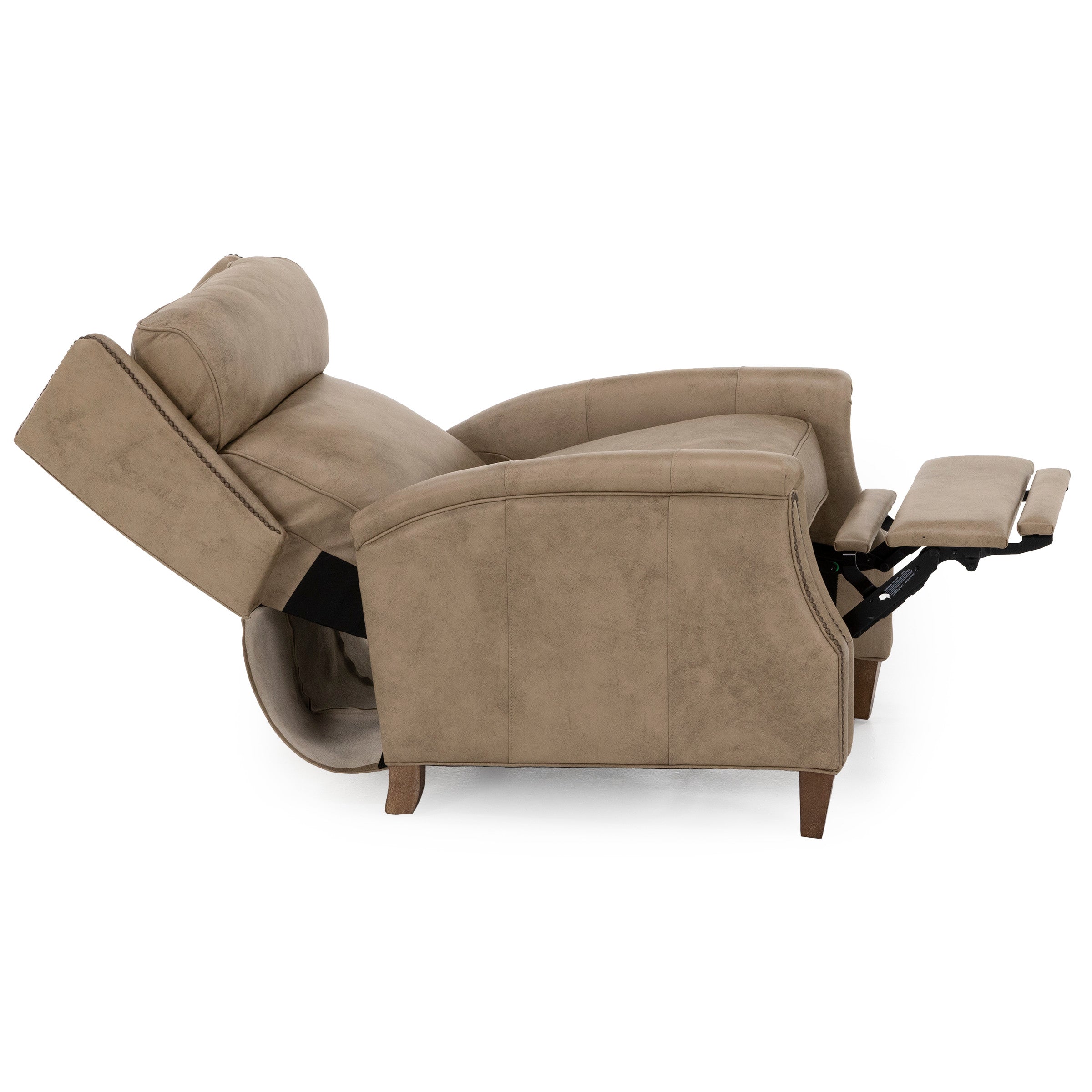 Lorne Leather Power Headrest High Leg Recliner