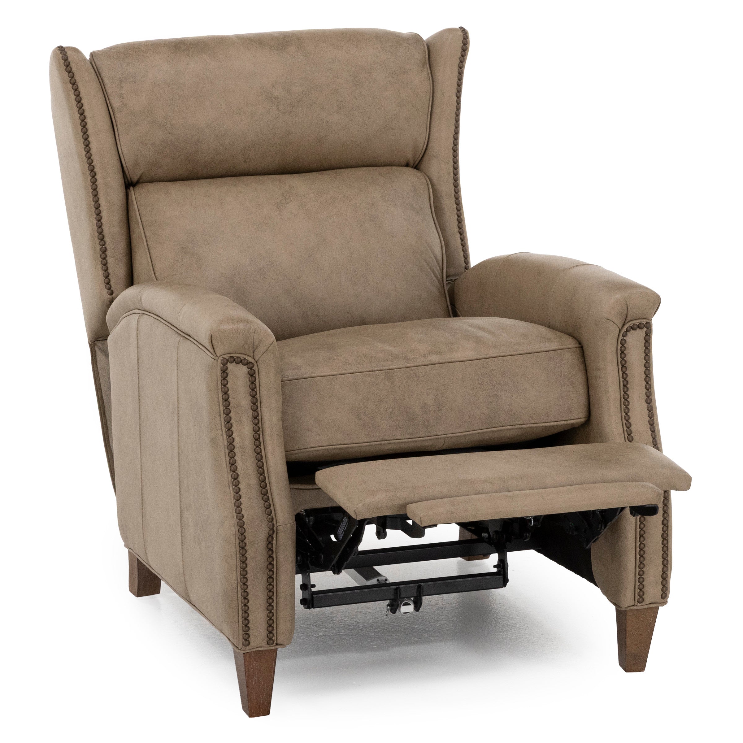Lorne Leather Power Headrest High Leg Recliner