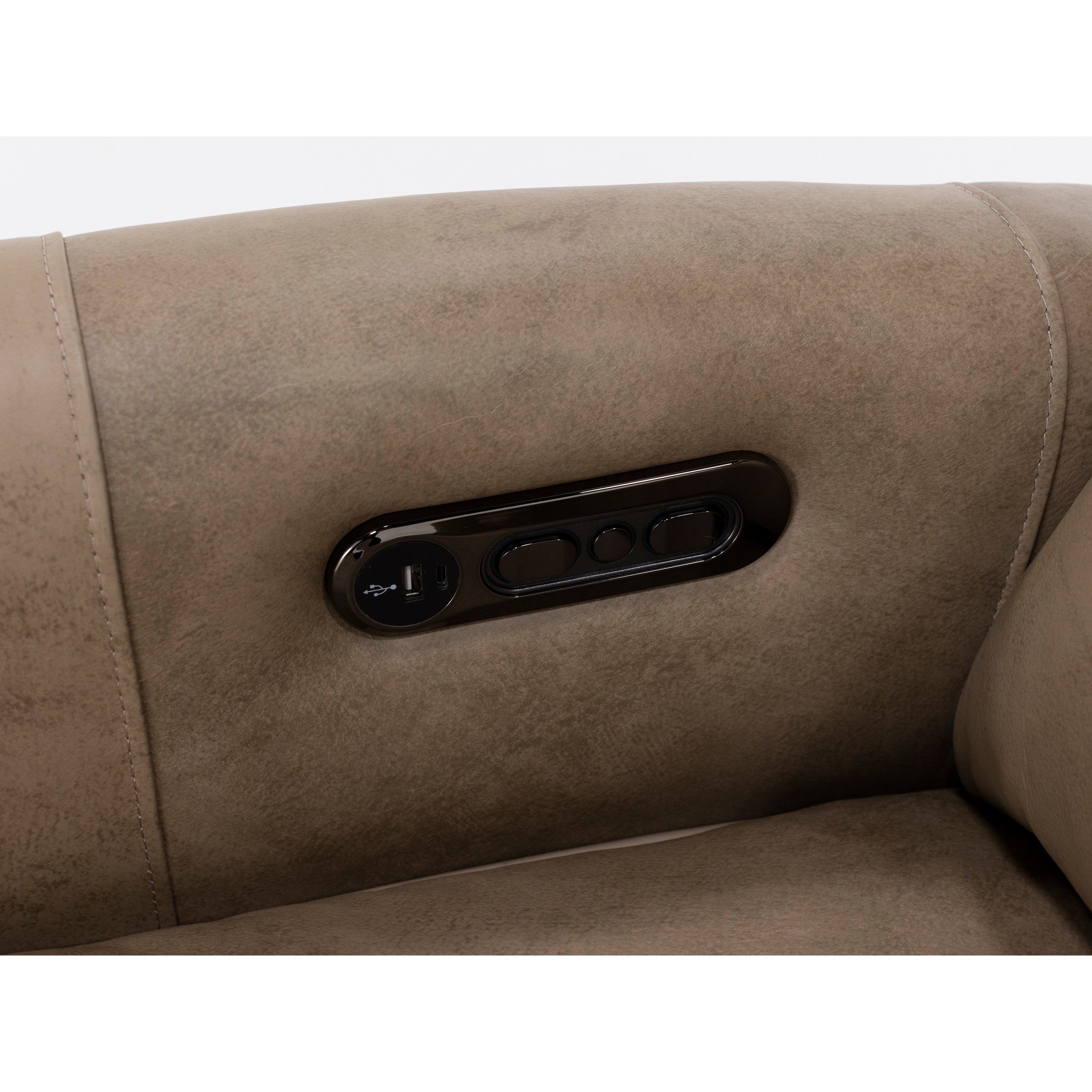 Lorne Leather Power Headrest High Leg Recliner