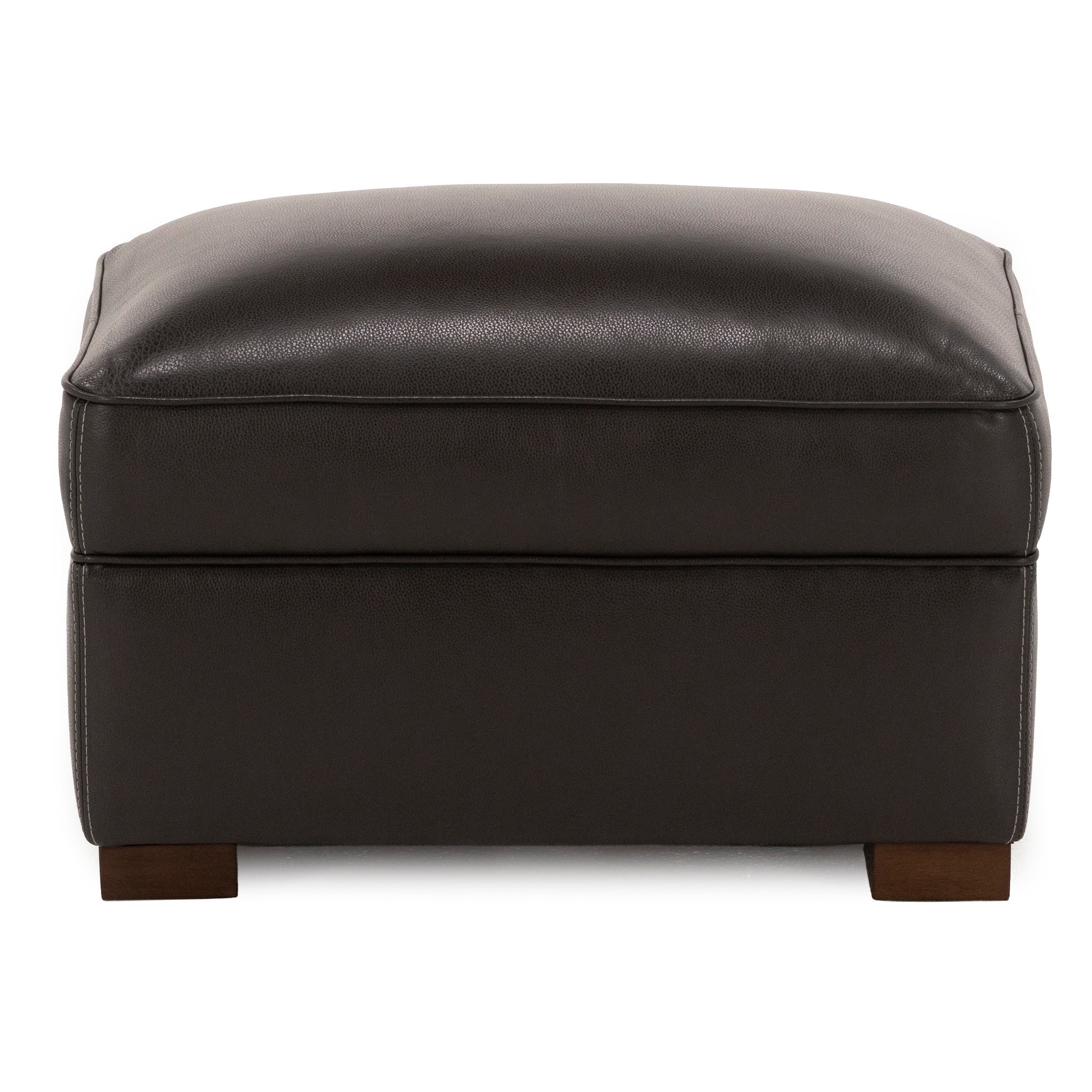 Oliver Leather Ottoman