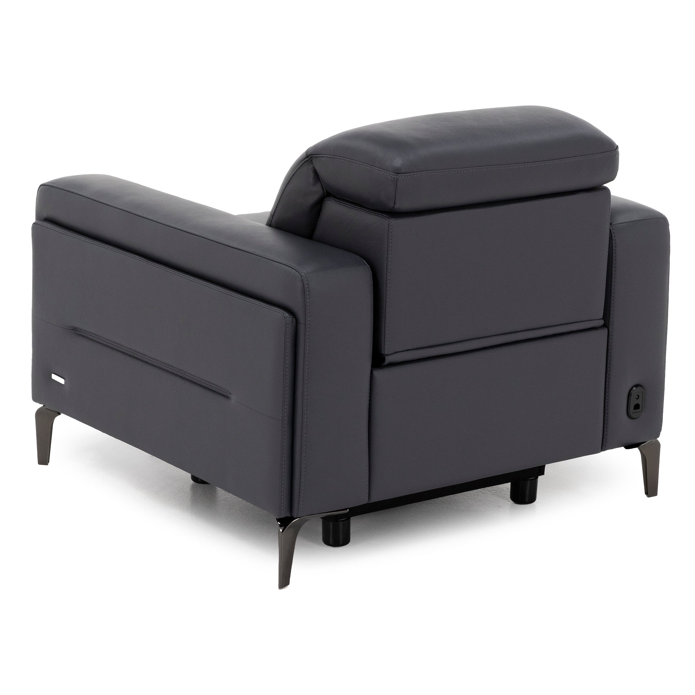 Drew & Jonathan Home Amalfi Leather Wall Saver Power Headrest Recliner