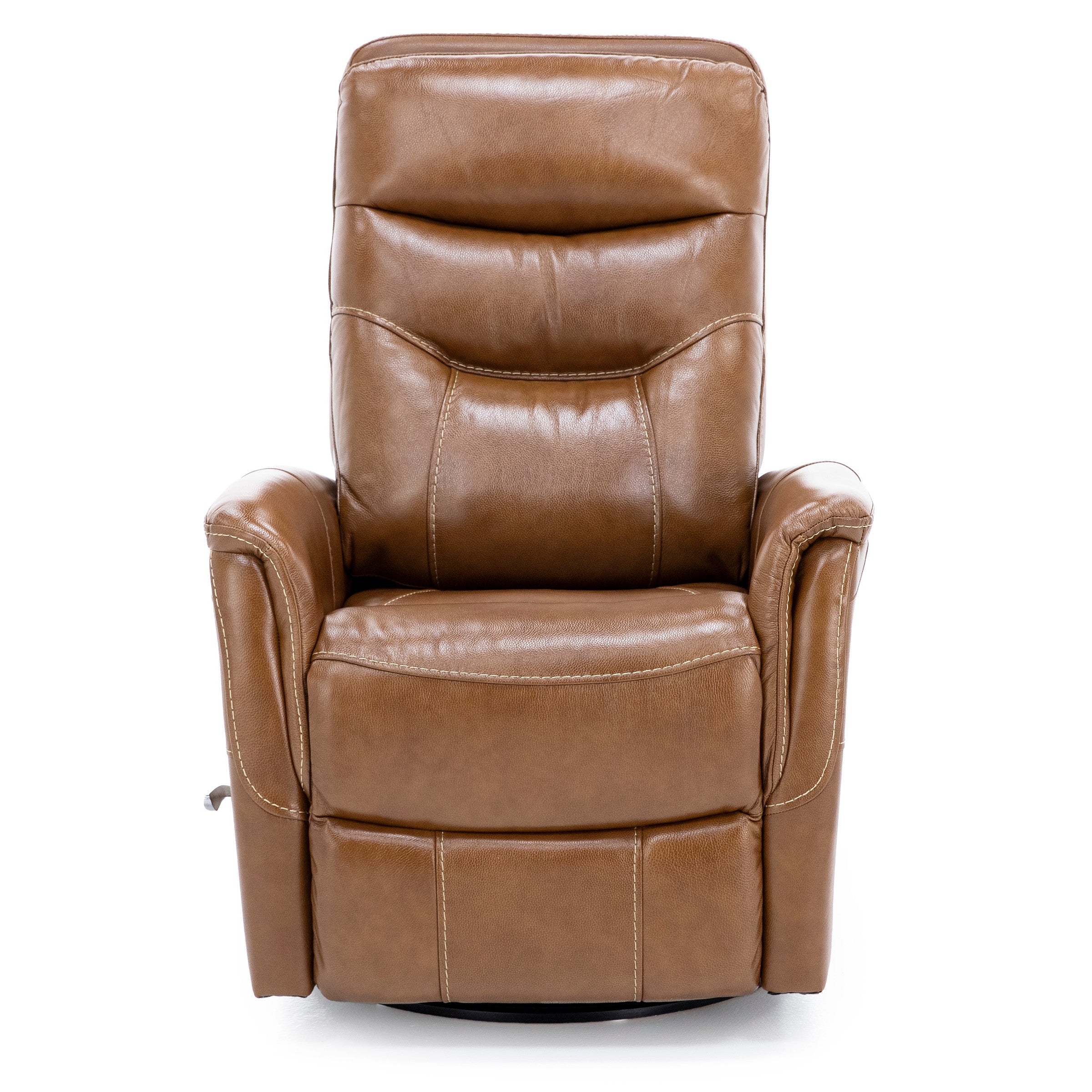 Brennan Leather Swivel Recliner With Manual Adjustable Headrest