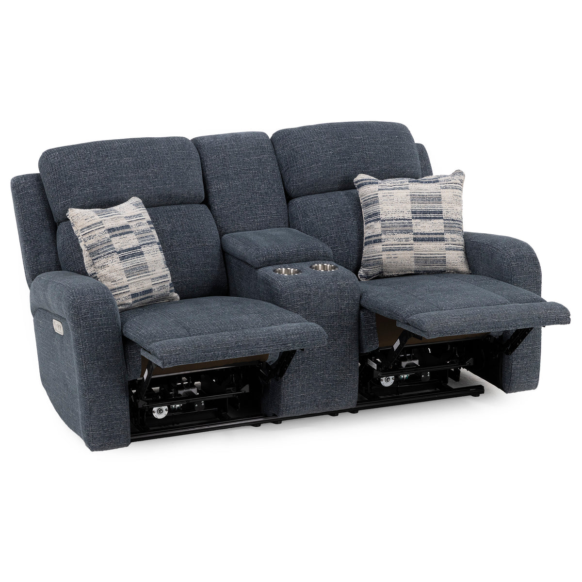 Pacific Power Headrest Auto Glide Reclining Console Loveseat