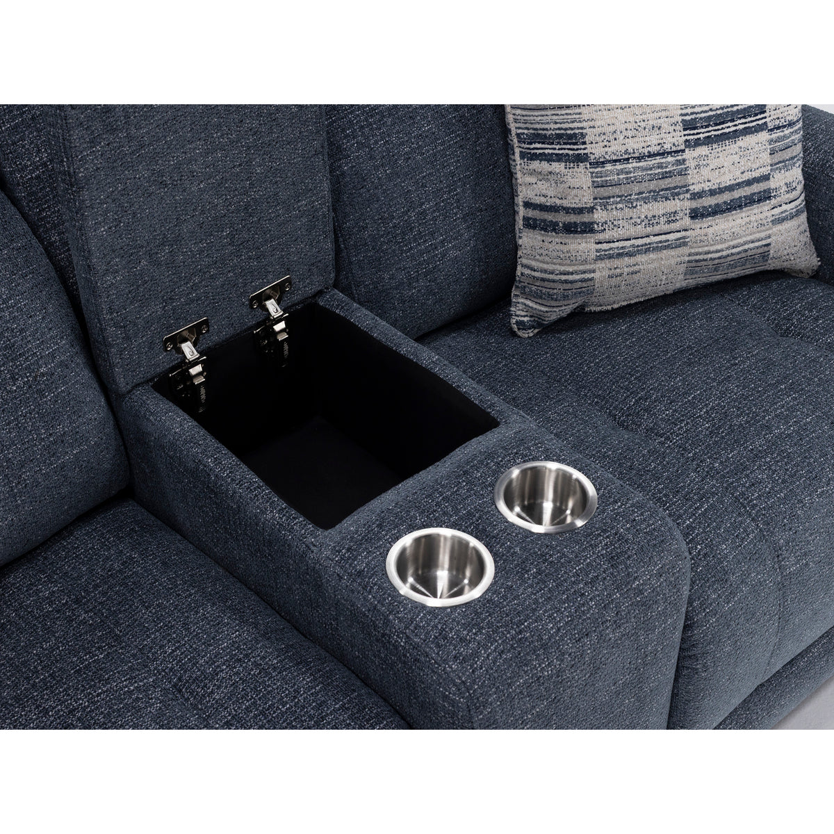 Pacific Power Headrest Auto Glide Reclining Console Loveseat