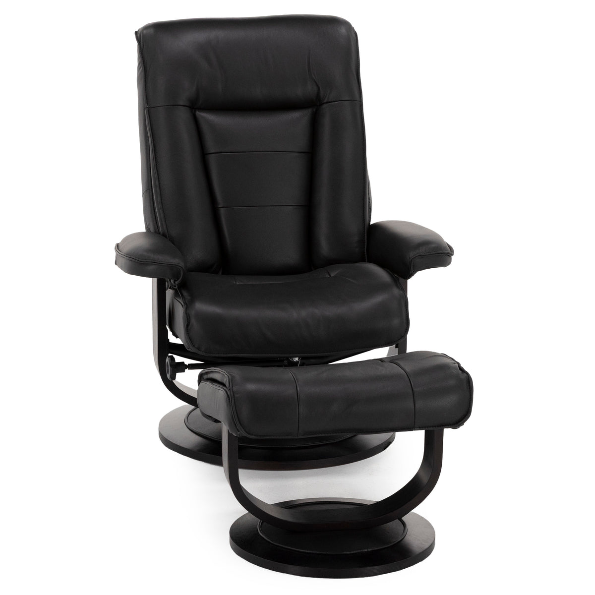 Genevive Leather Chair and Ottoman Set
