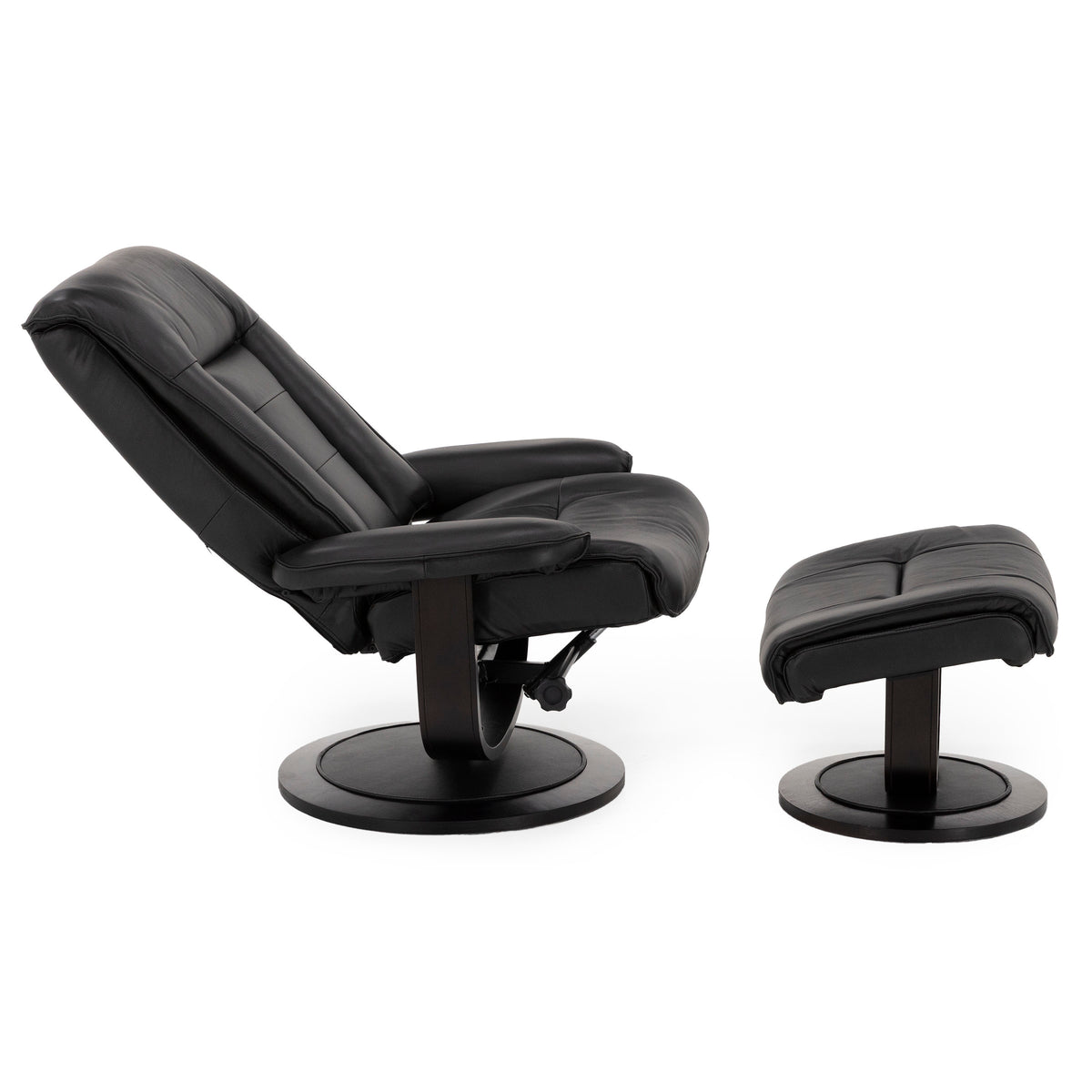 Genevive Leather Chair and Ottoman Set