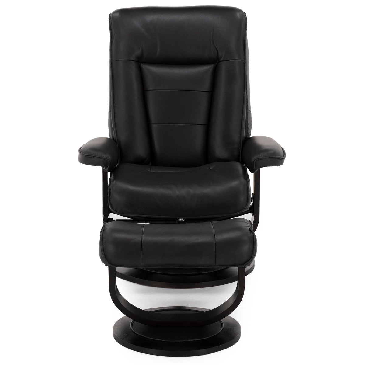 Genevive Leather Chair and Ottoman Set