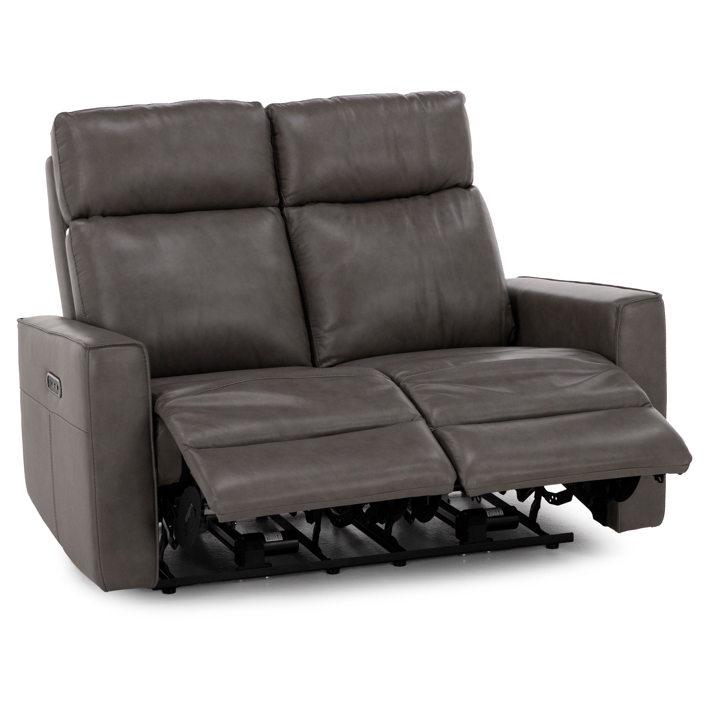 Flipper Leather Power Headrest Reclining Loveseat