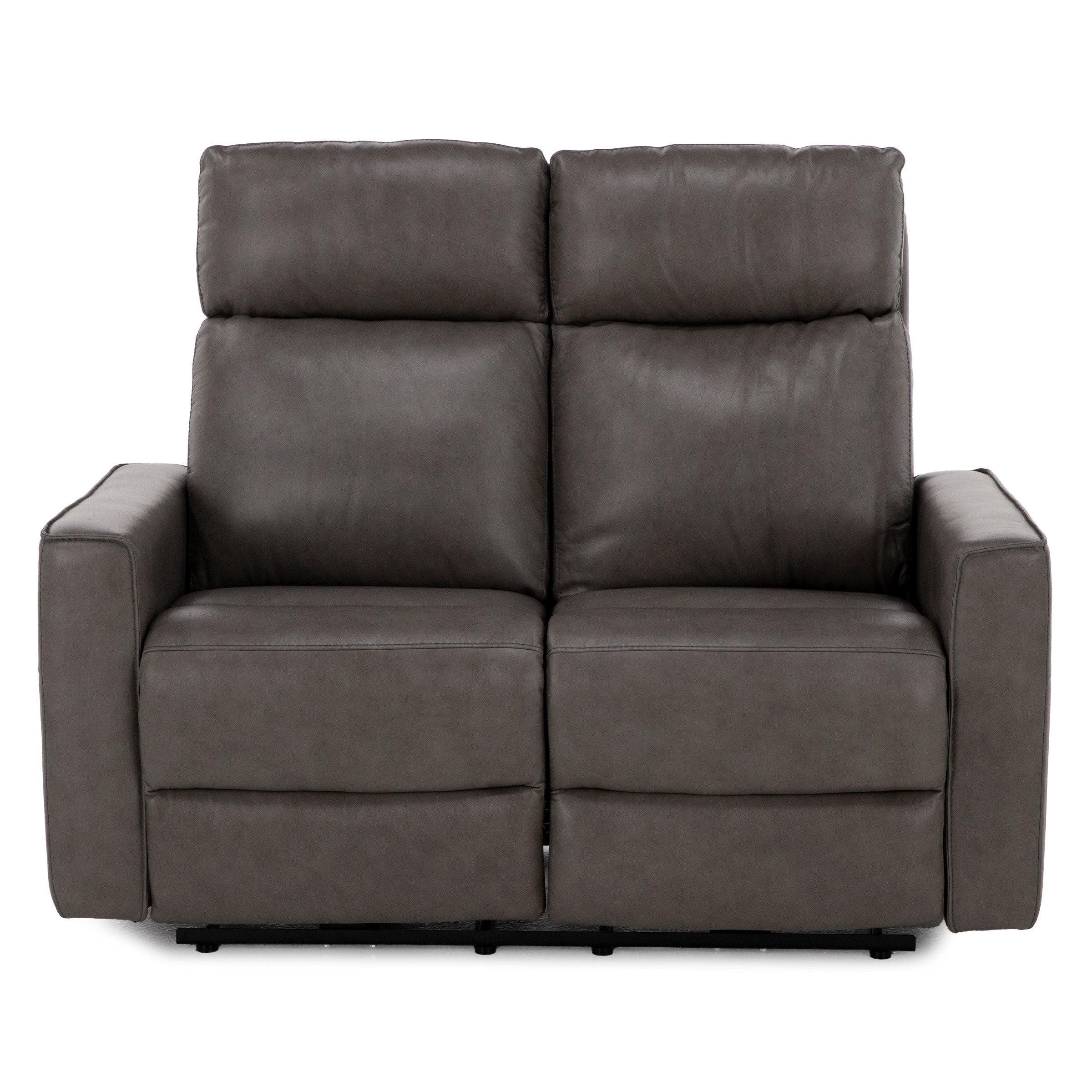 Flipper Leather Power Headrest Reclining Loveseat