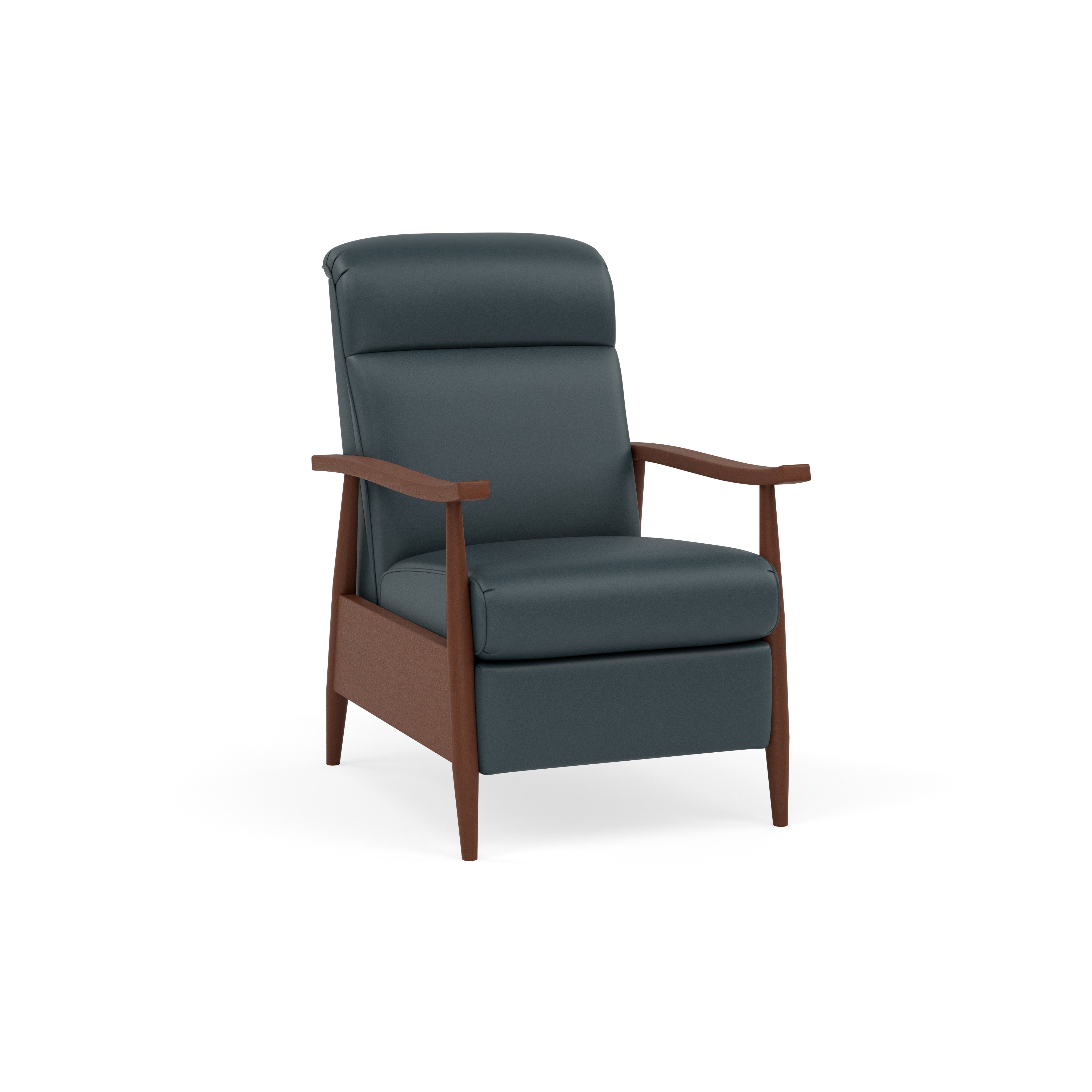 Bay Leather High Leg Push Back Recliner