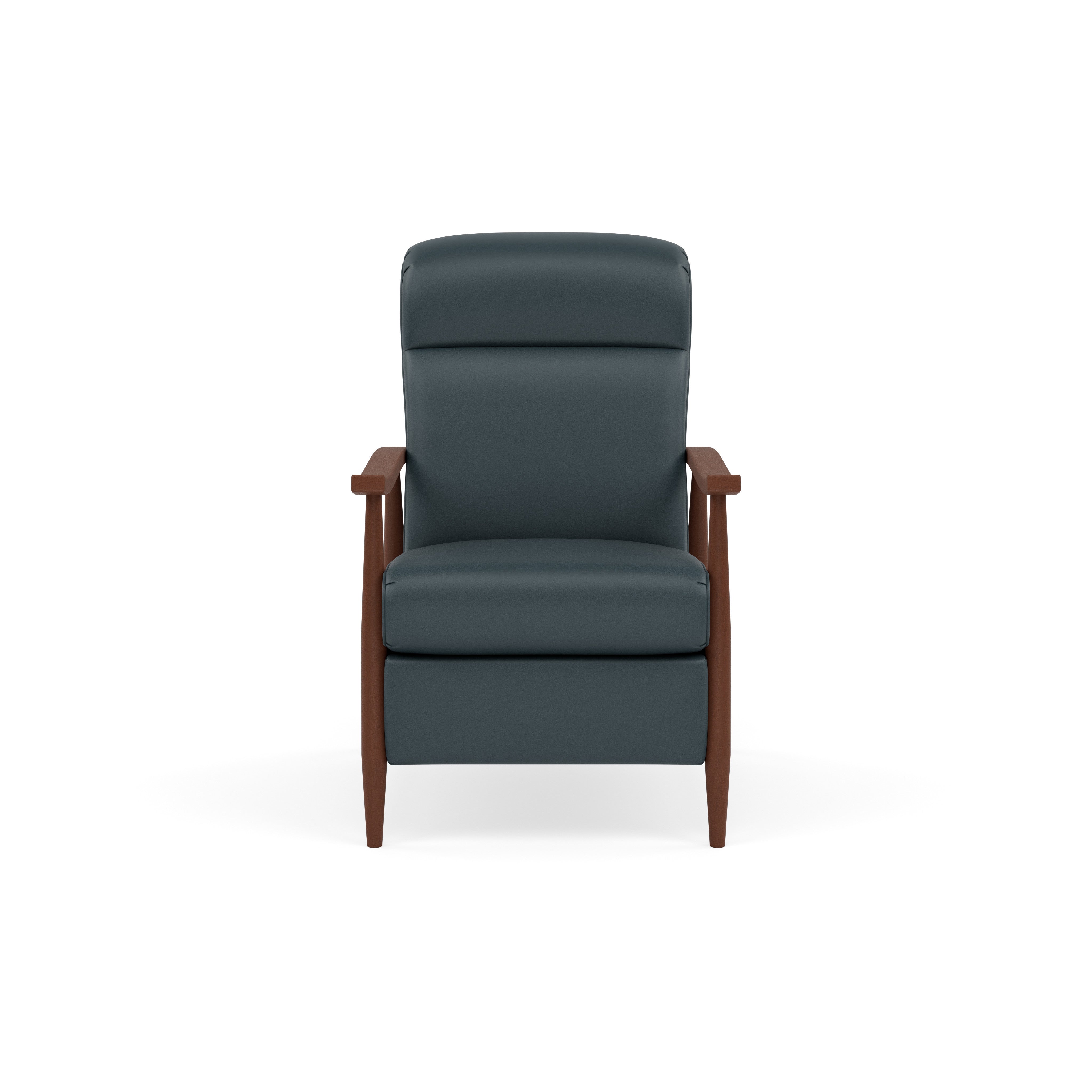 Bay Leather High Leg Push Back Recliner