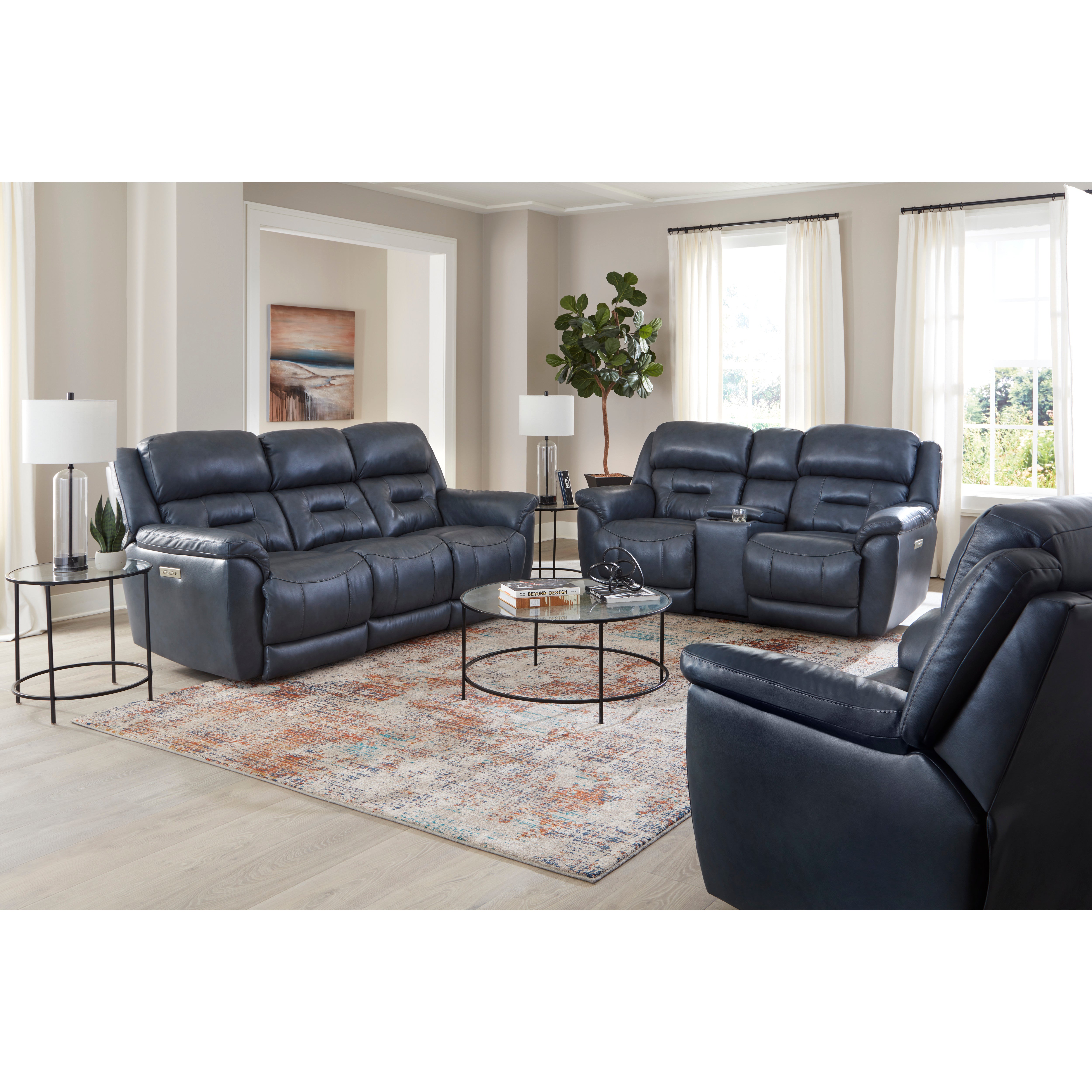 Tyson Leather Fully Loaded Zero Gravity Reclining Sofa