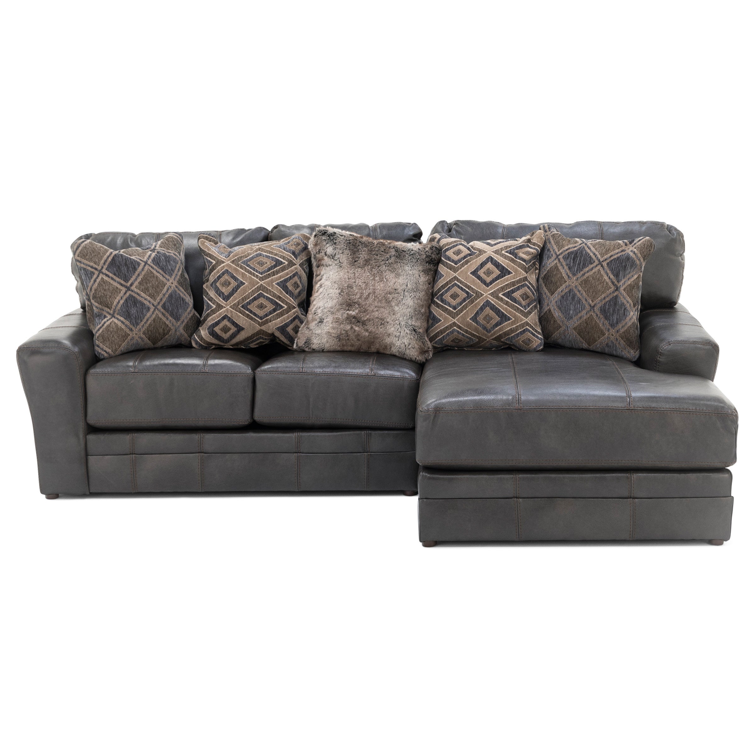 Camden 2-Pc. Leather Sectional with Chaise
