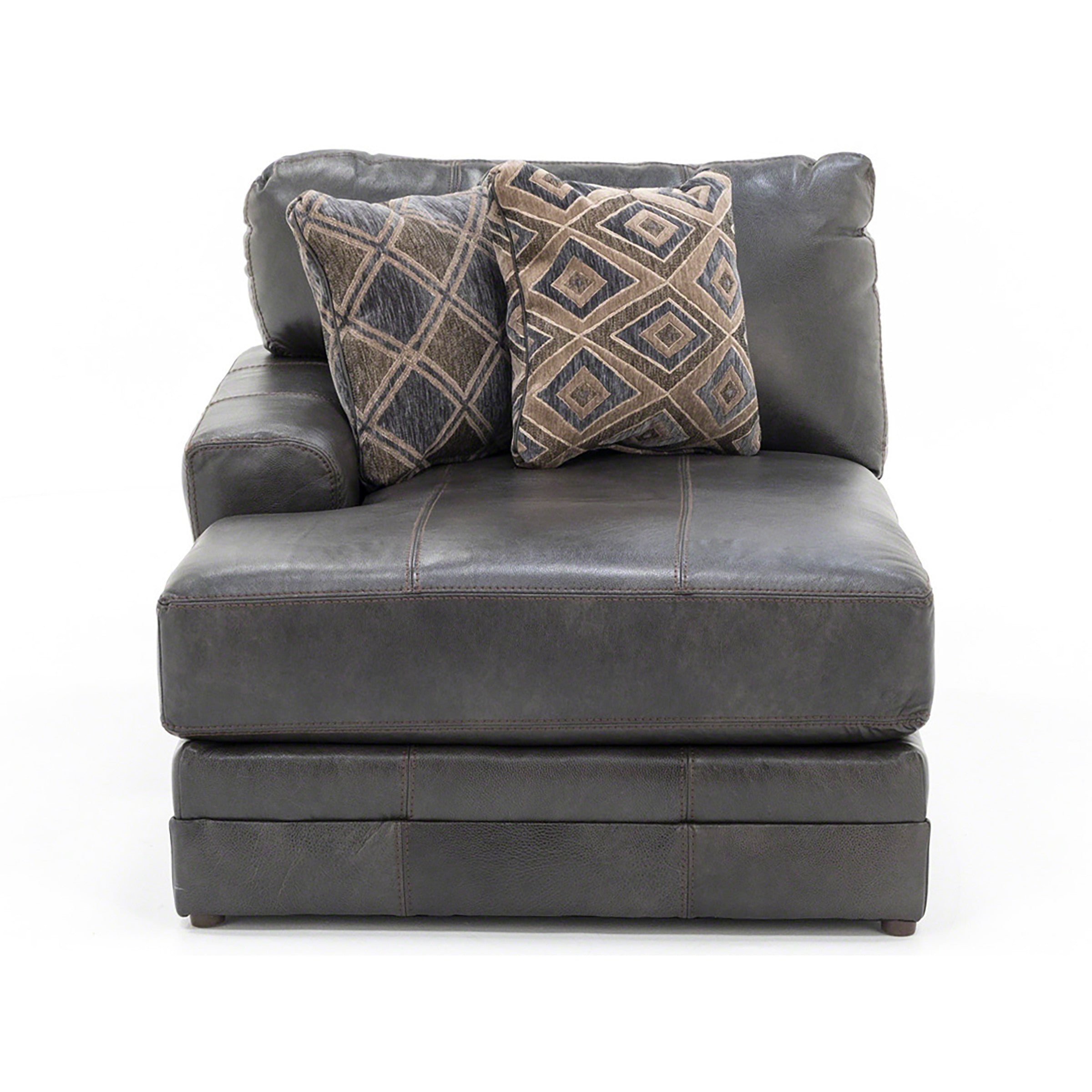 Camden 3-Pc. Leather Sectional with Chaise - Large