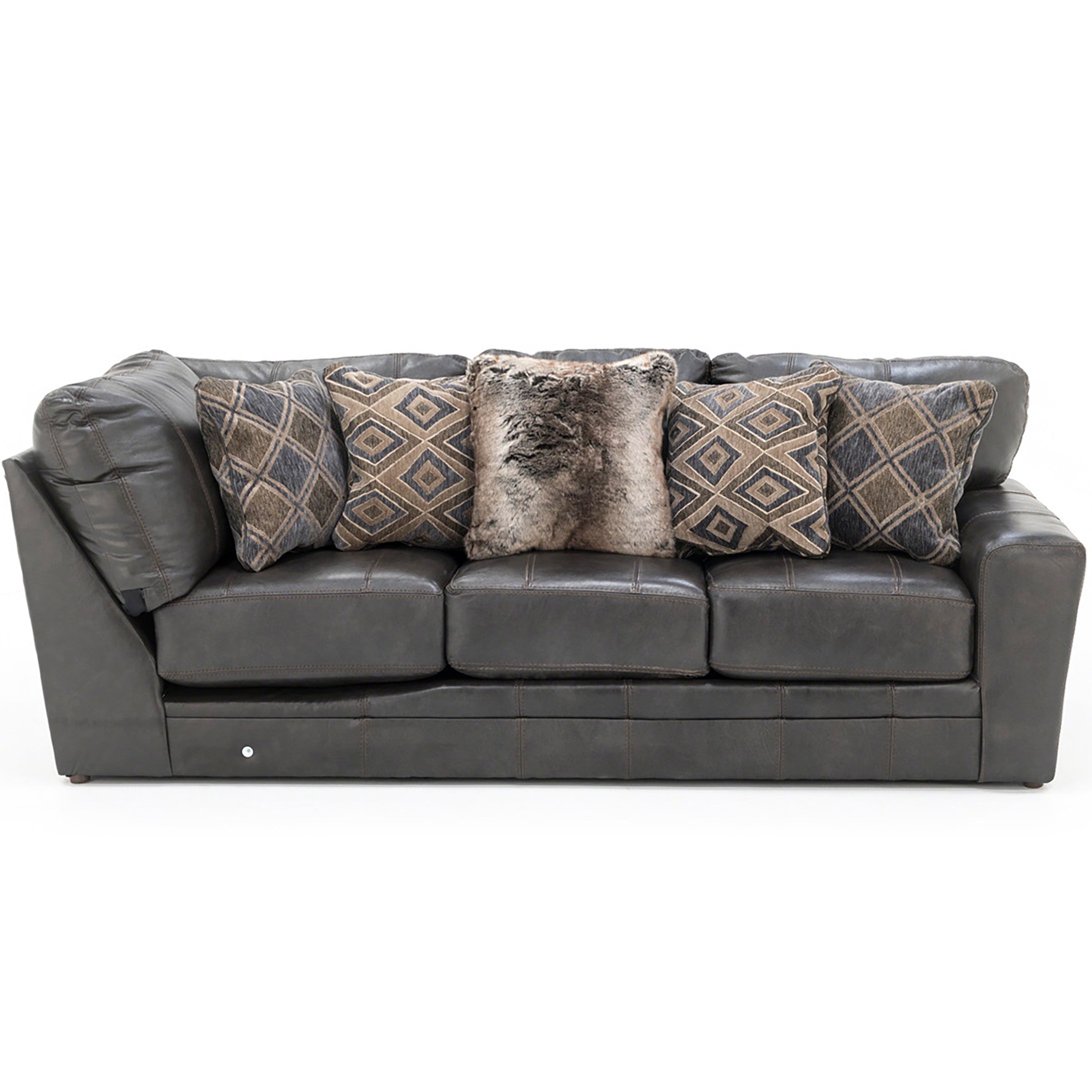 Camden 3-Pc. Leather Sectional with Chaise - Large