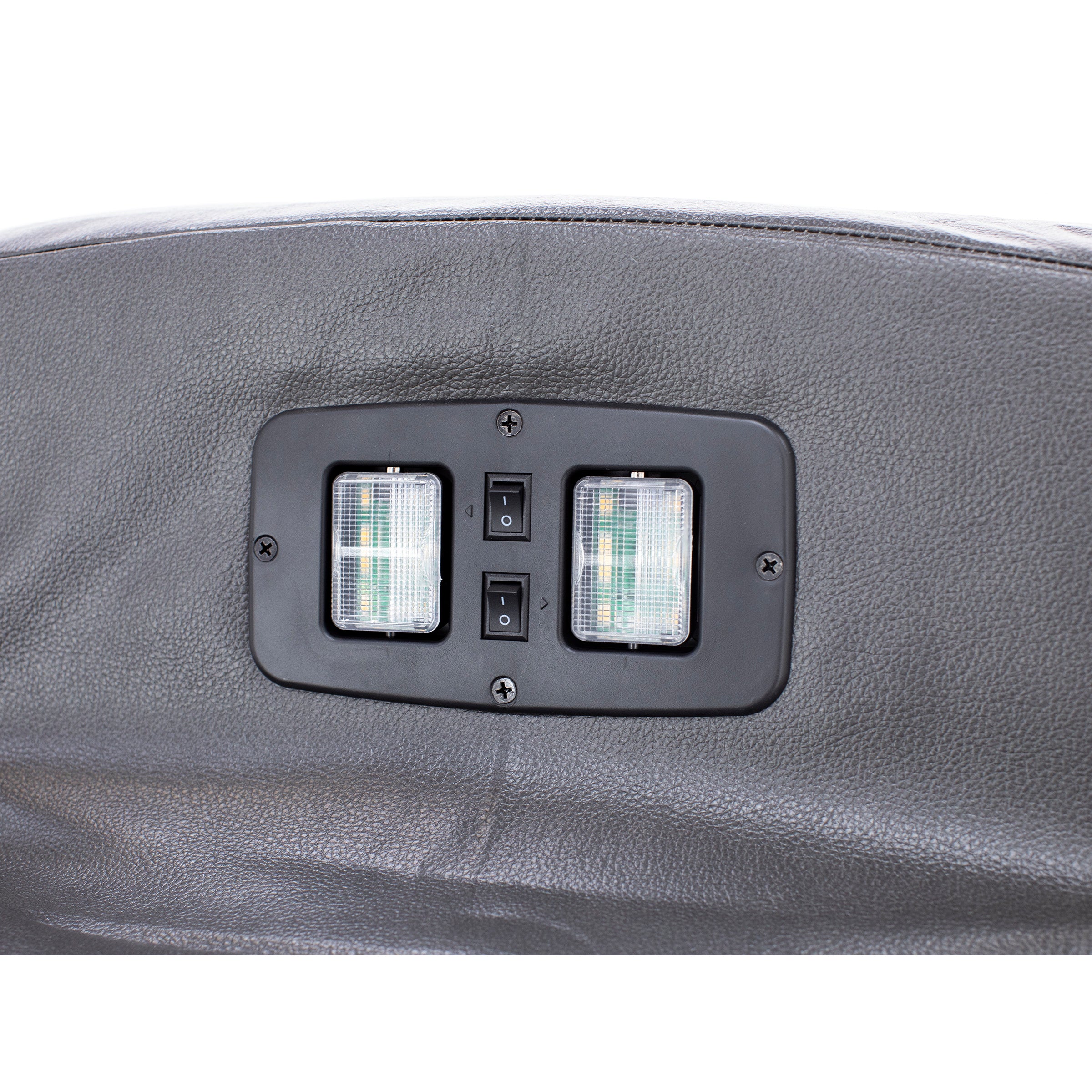 Direct Designs Evanston Leather Fully Loaded Reclining Sofa with Air Massage, Heat & Drop Down Table