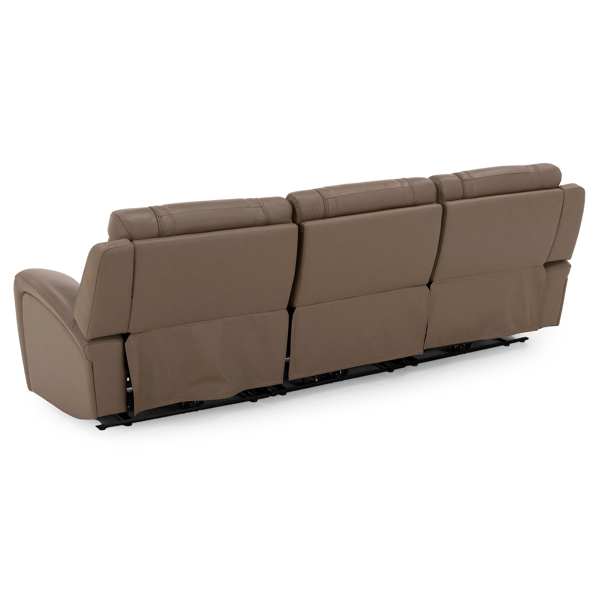 Maverick 3-Pc Leather Fully Loaded Reclining Sofa With Drop Down Table And Massage