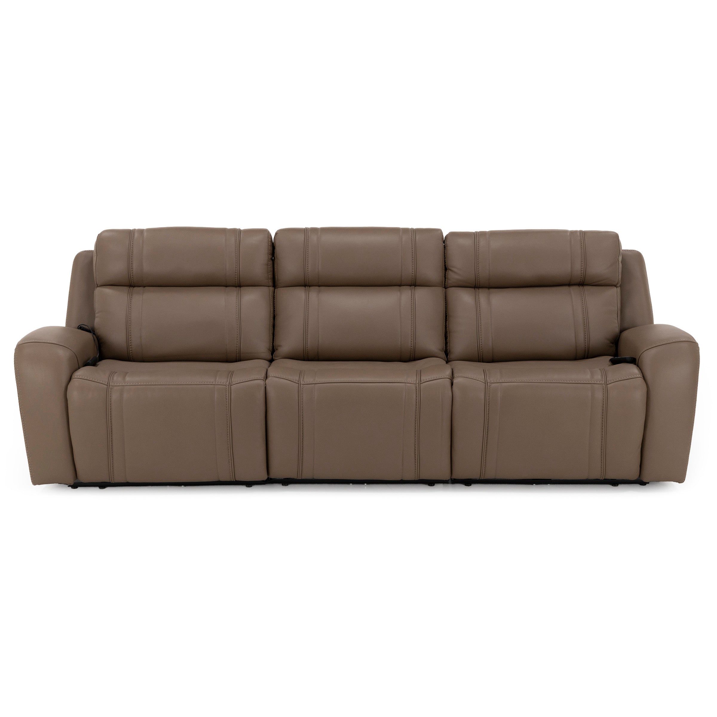 Maverick 3-Pc Leather Fully Loaded Reclining Sofa With Drop Down Table And Massage