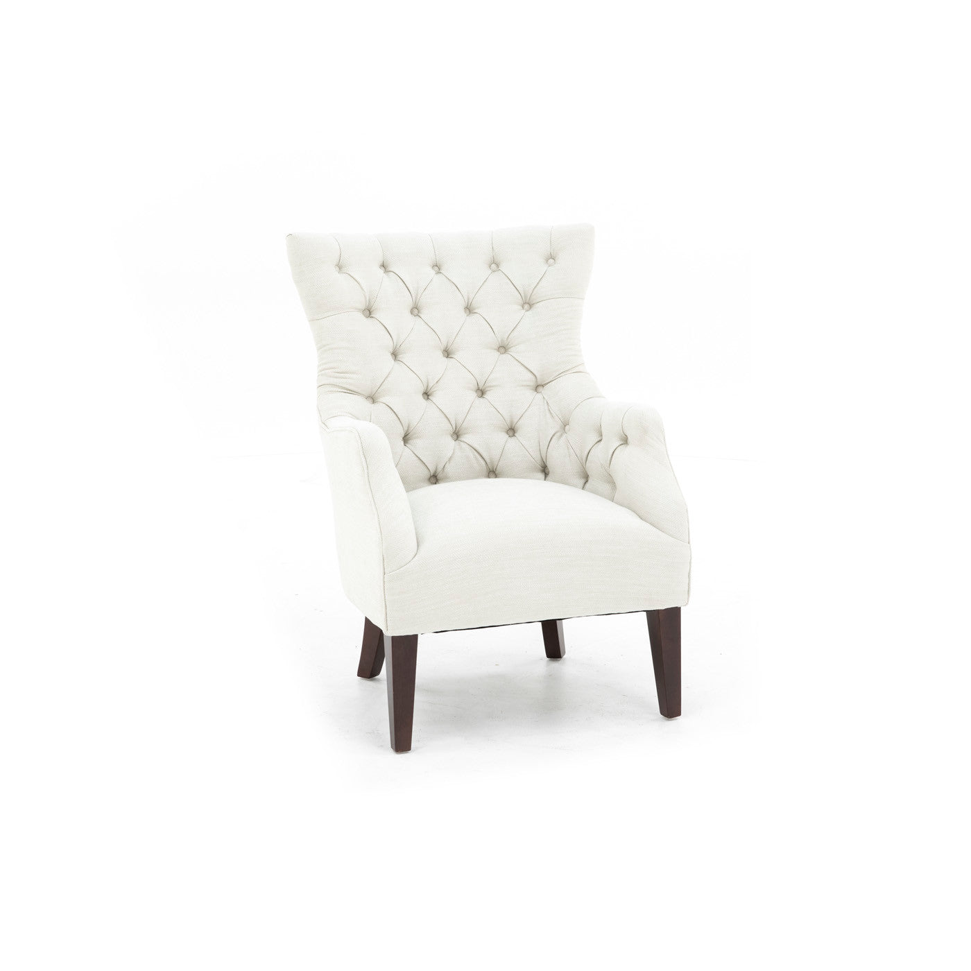 Hannah Wing Chair In Ivory