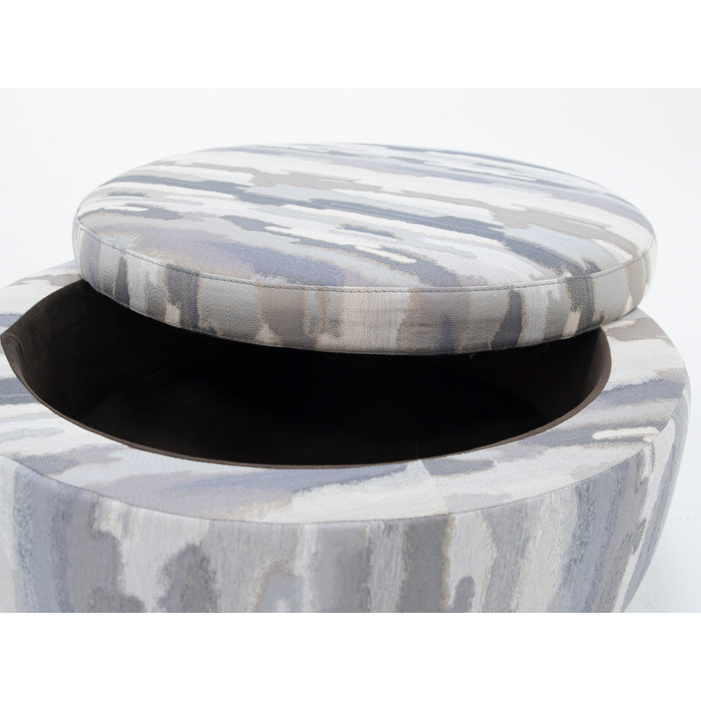 Medium Round Storage Custom Ottoman