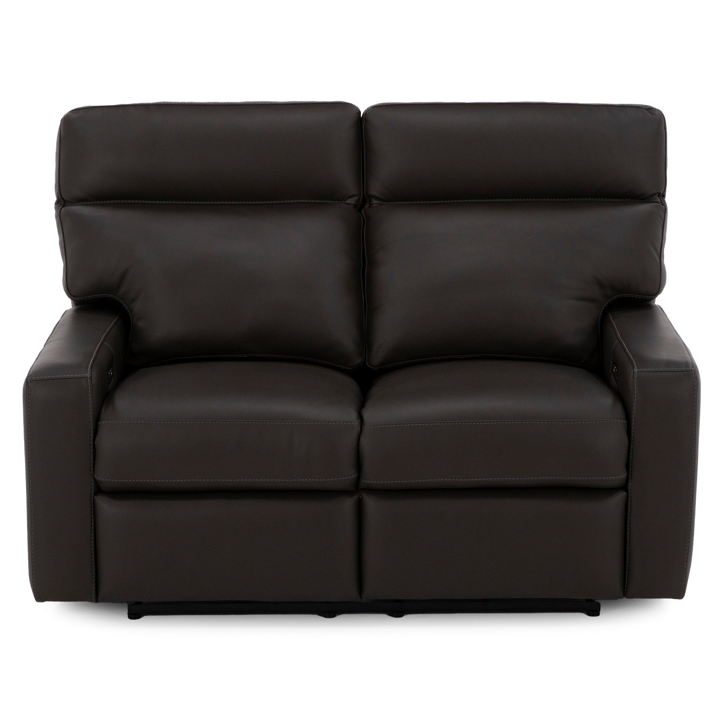 Design and Recline Lyndsey Leather Fully Loaded Reclining Loveseat