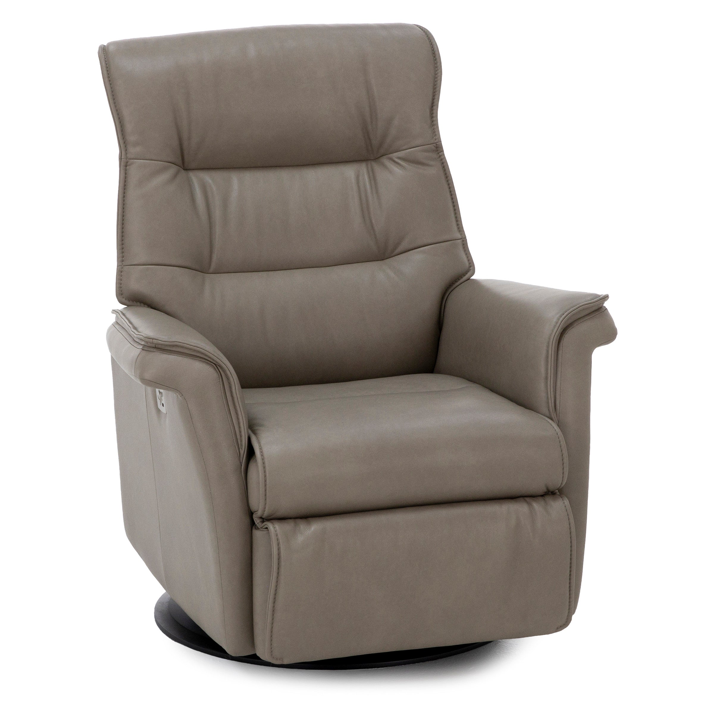 Cairo Leather Large Fully Loaded Swivel Glider Recliner