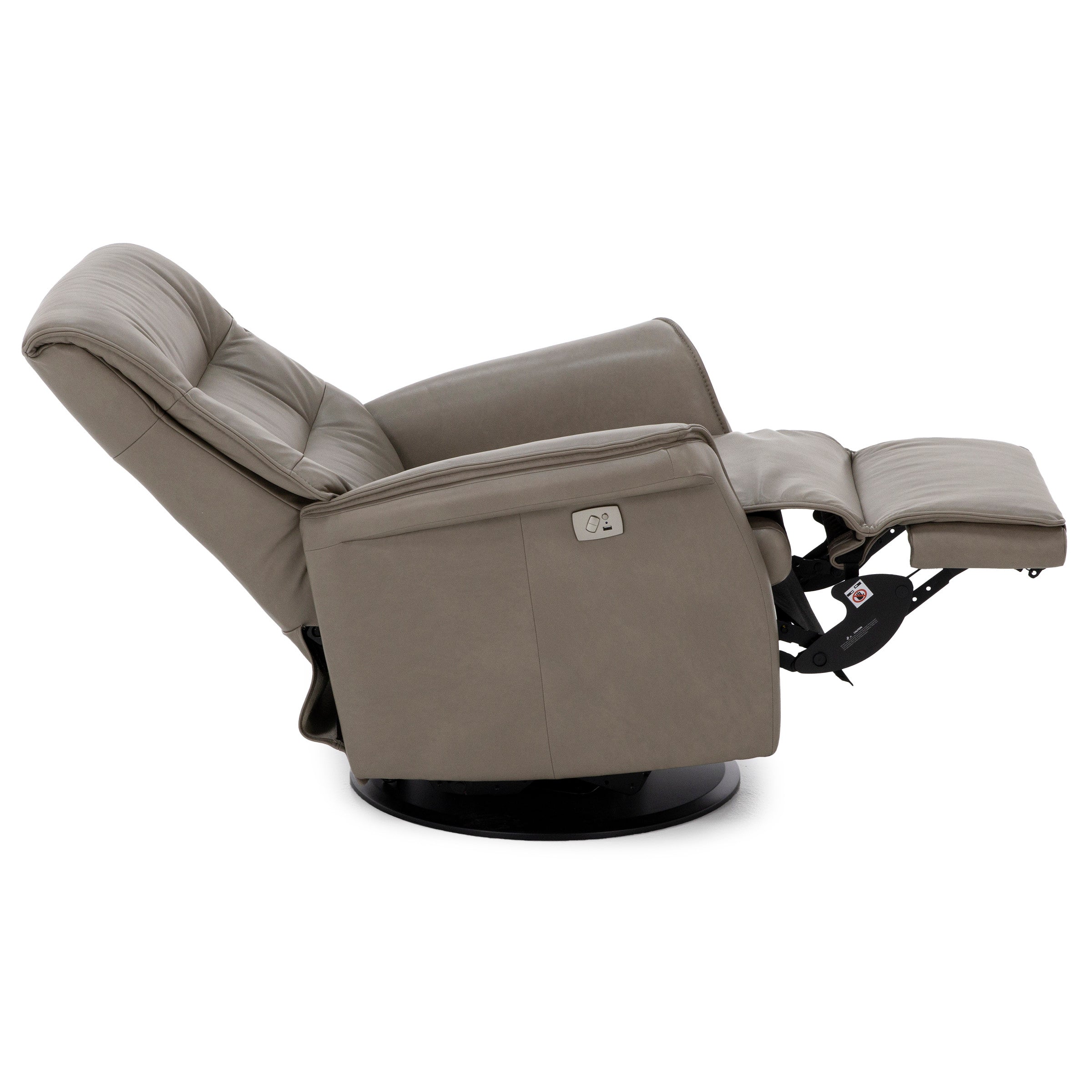 Cairo Leather Large Fully Loaded Swivel Glider Recliner