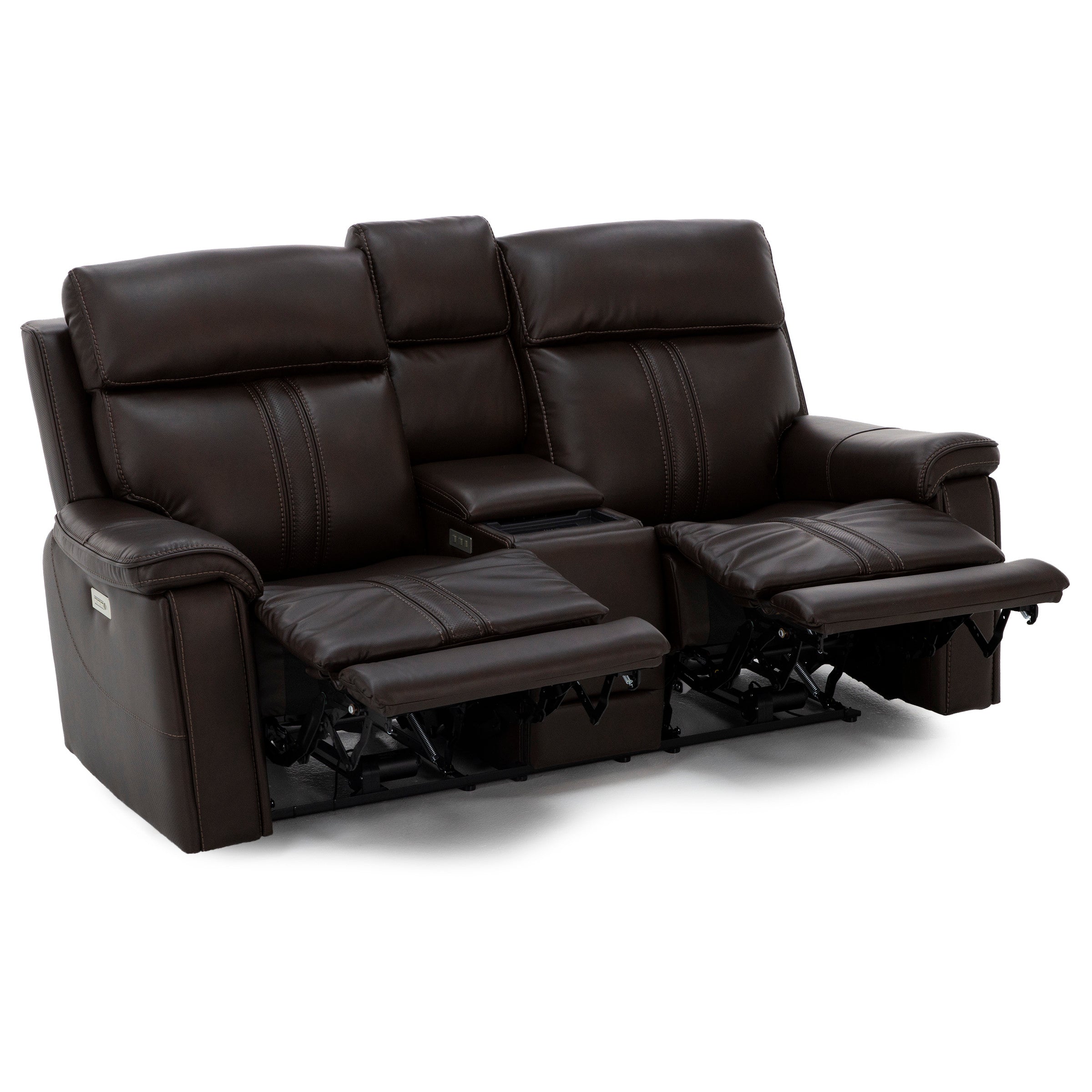 Luke Fully Loaded Zero Gravity Reclining Console Loveseat With Immersive Audio, Heat And Massage