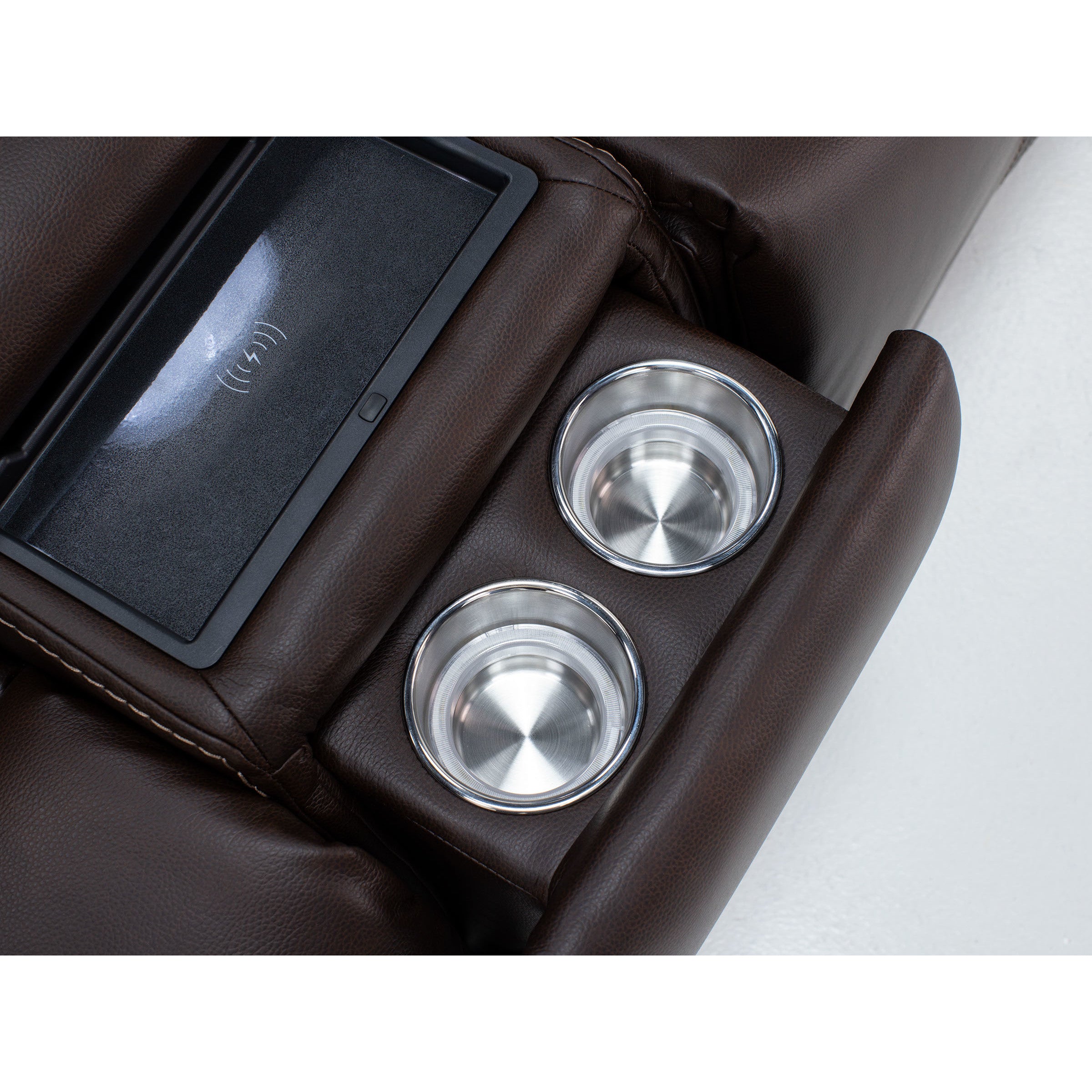 Luke Fully Loaded Zero Gravity Reclining Console Loveseat With Immersive Audio, Heat And Massage