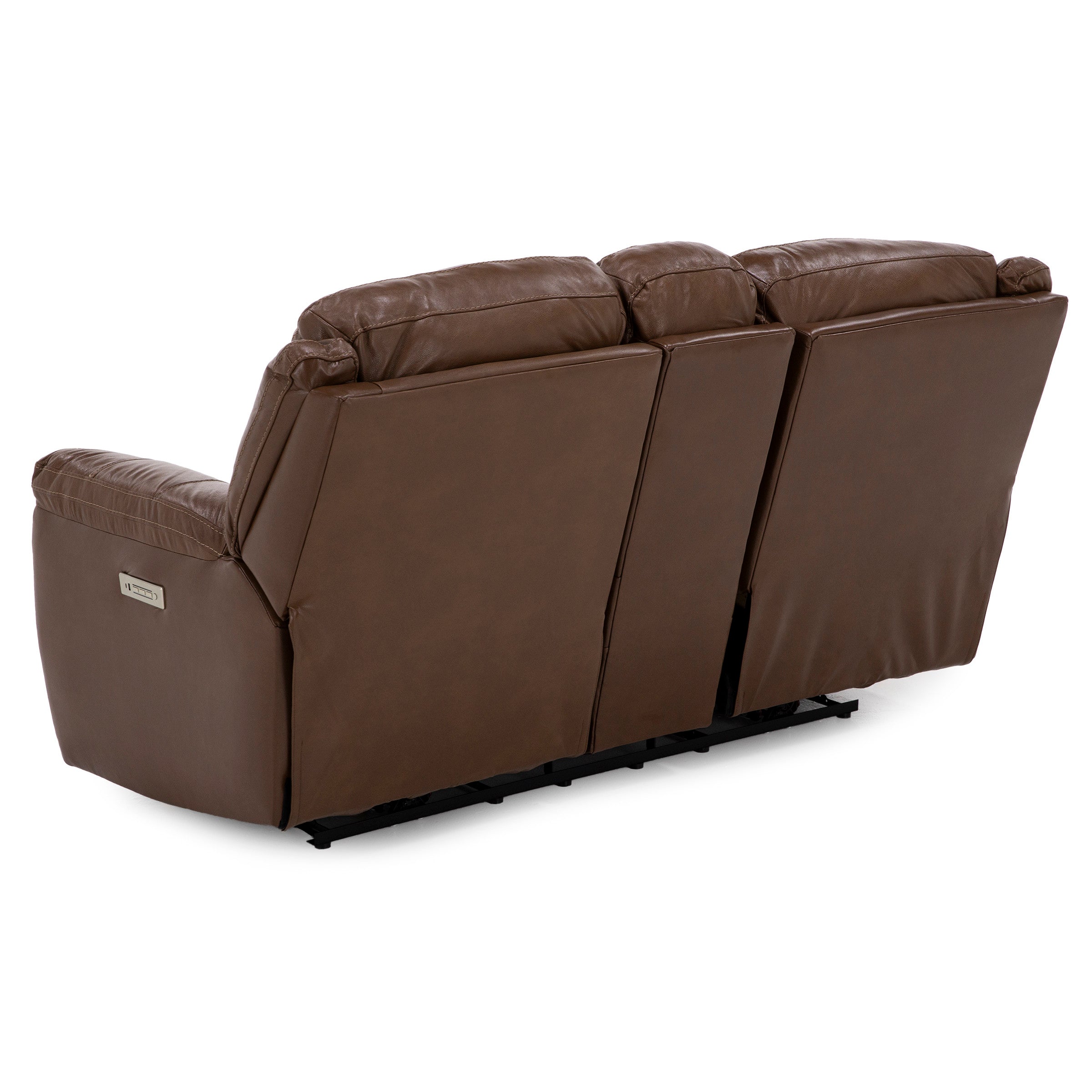 Tyson Leather Fully Loaded Zero Gravity Console Reclining Loveseat