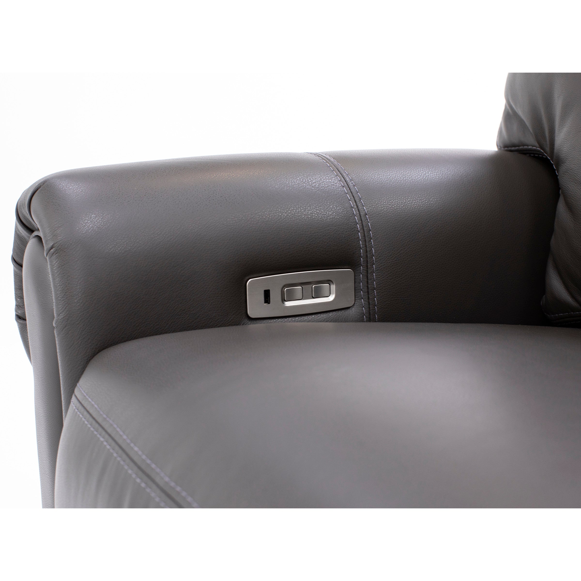 Design and Recline Fairfax Leather Power Reclining Loveseat