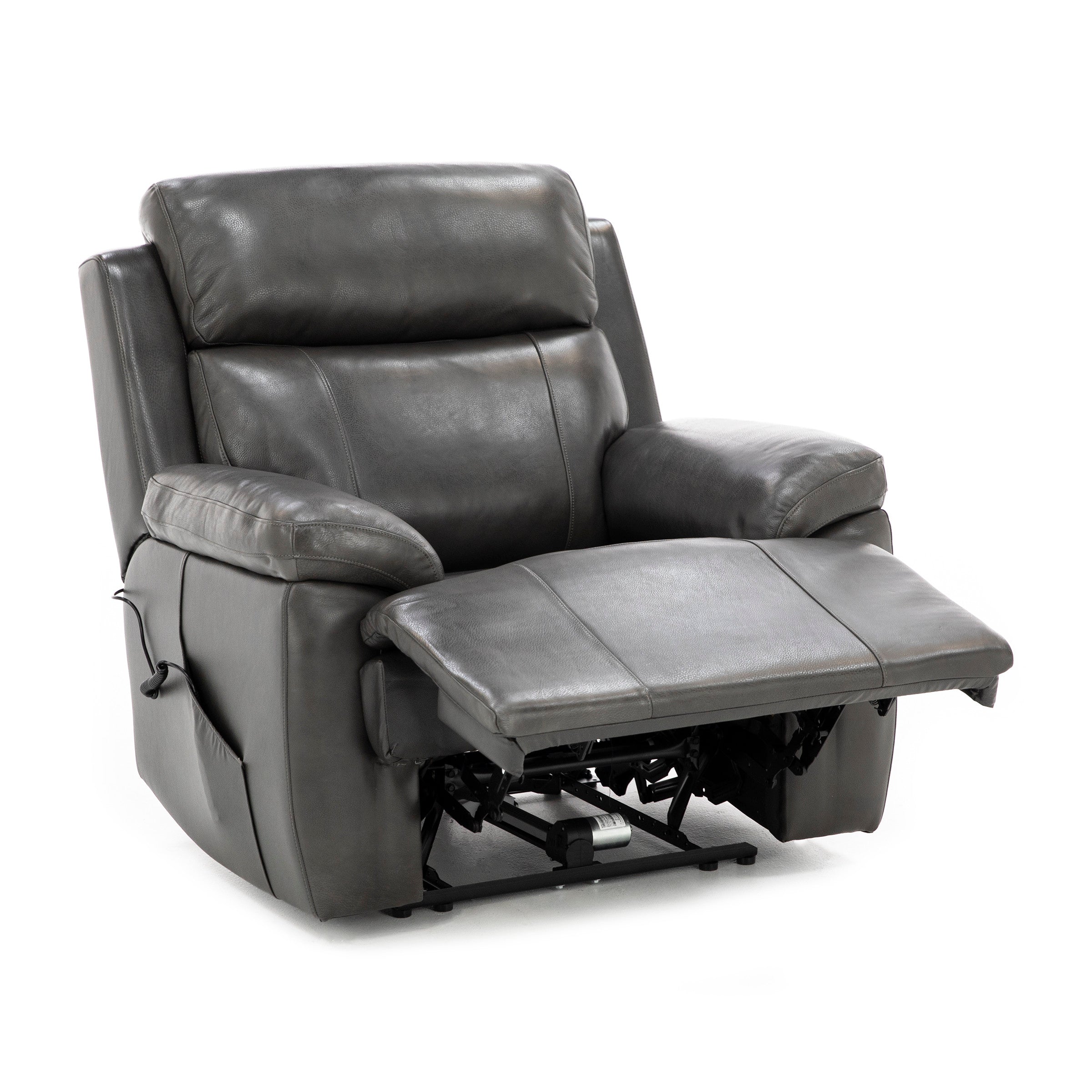 Direct Designs Evanston Leather Fully Loaded Recliner with Air Massage and Heat