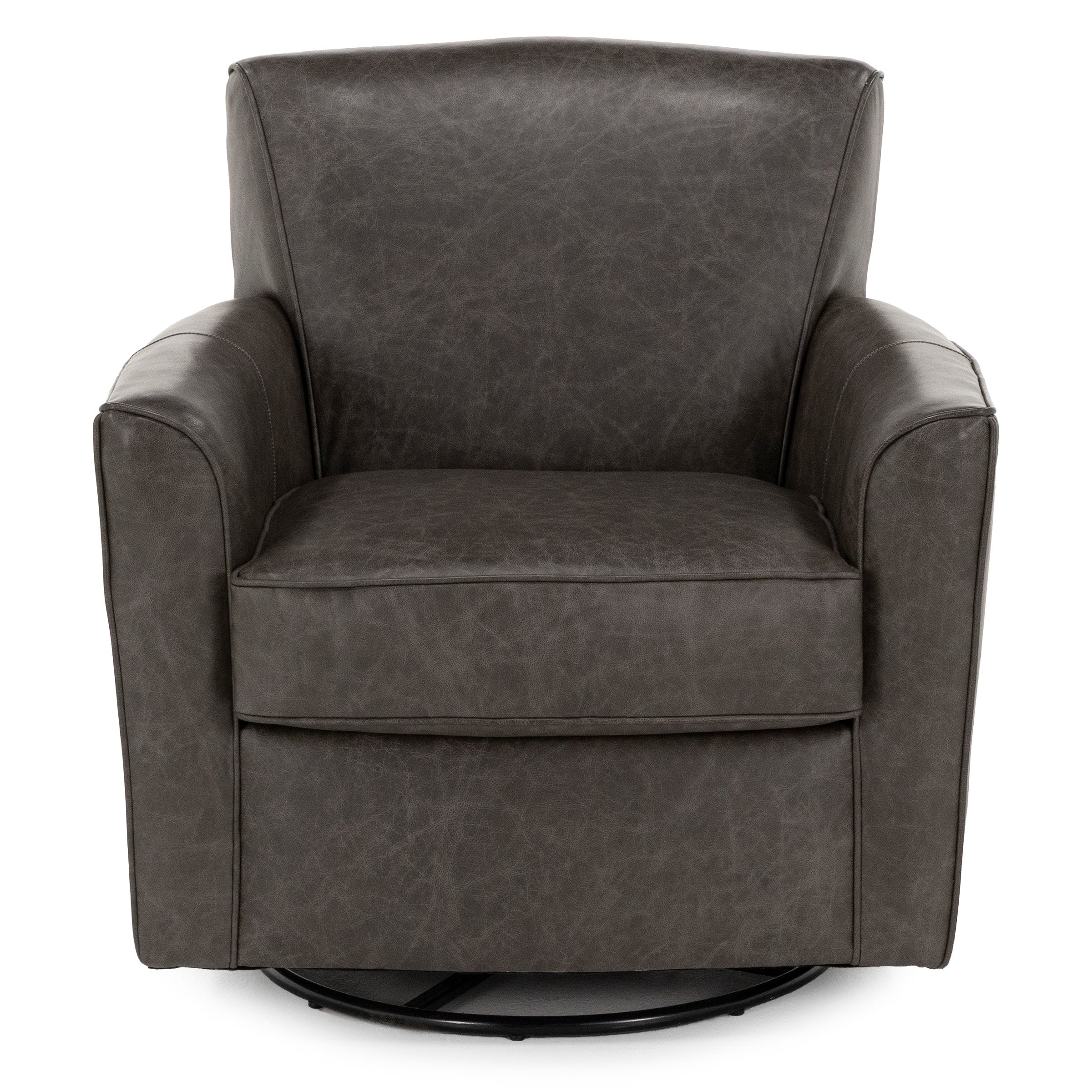 Flexsteel Kingman Leather Swivel Glider